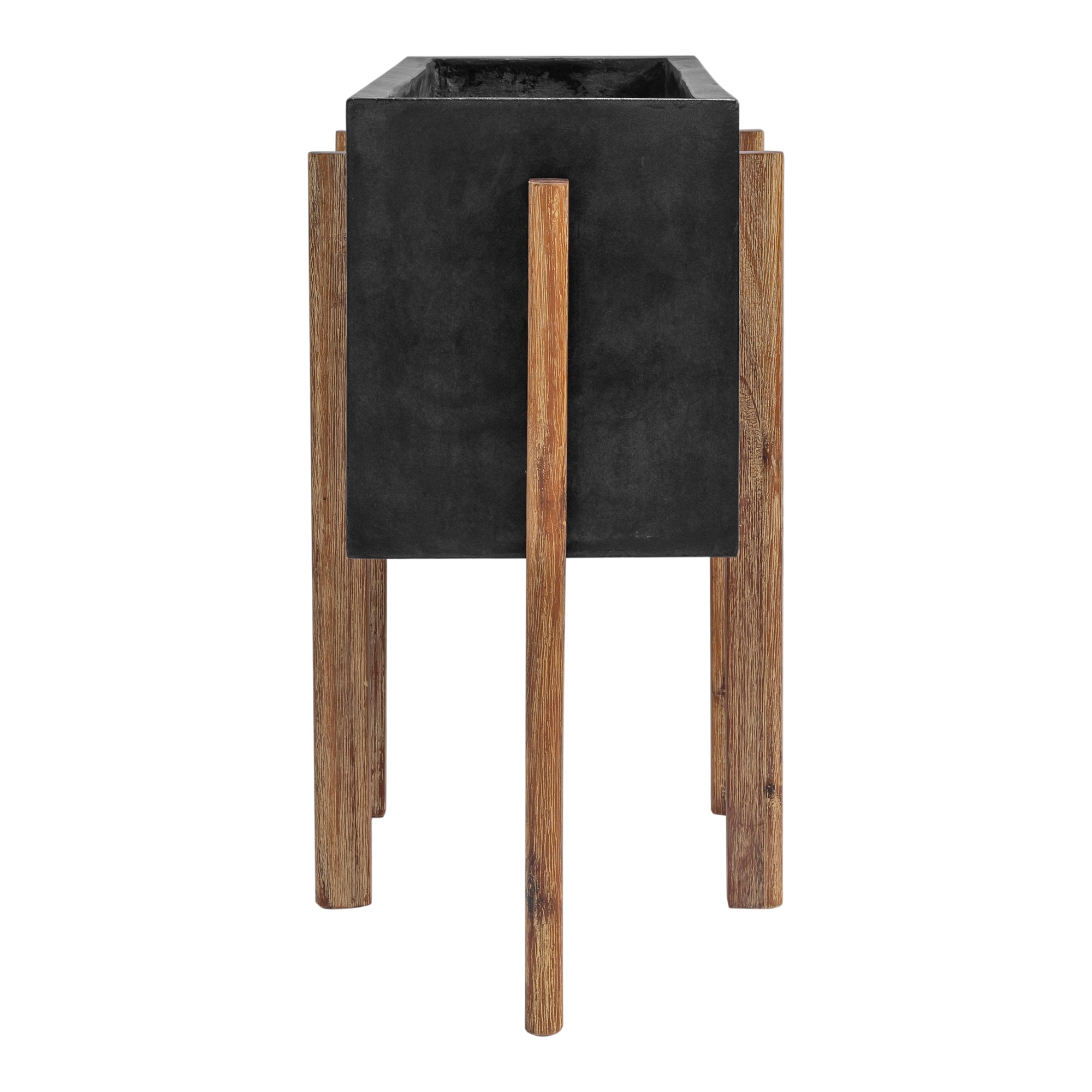 Atlantic Rectangle Planter Grey - Moes Home