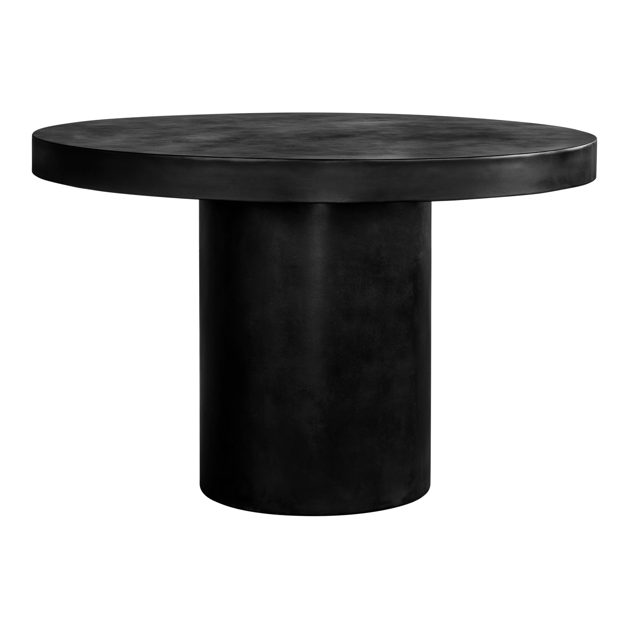 Cassius Round Outdoor Dining Table Black - Moes Home