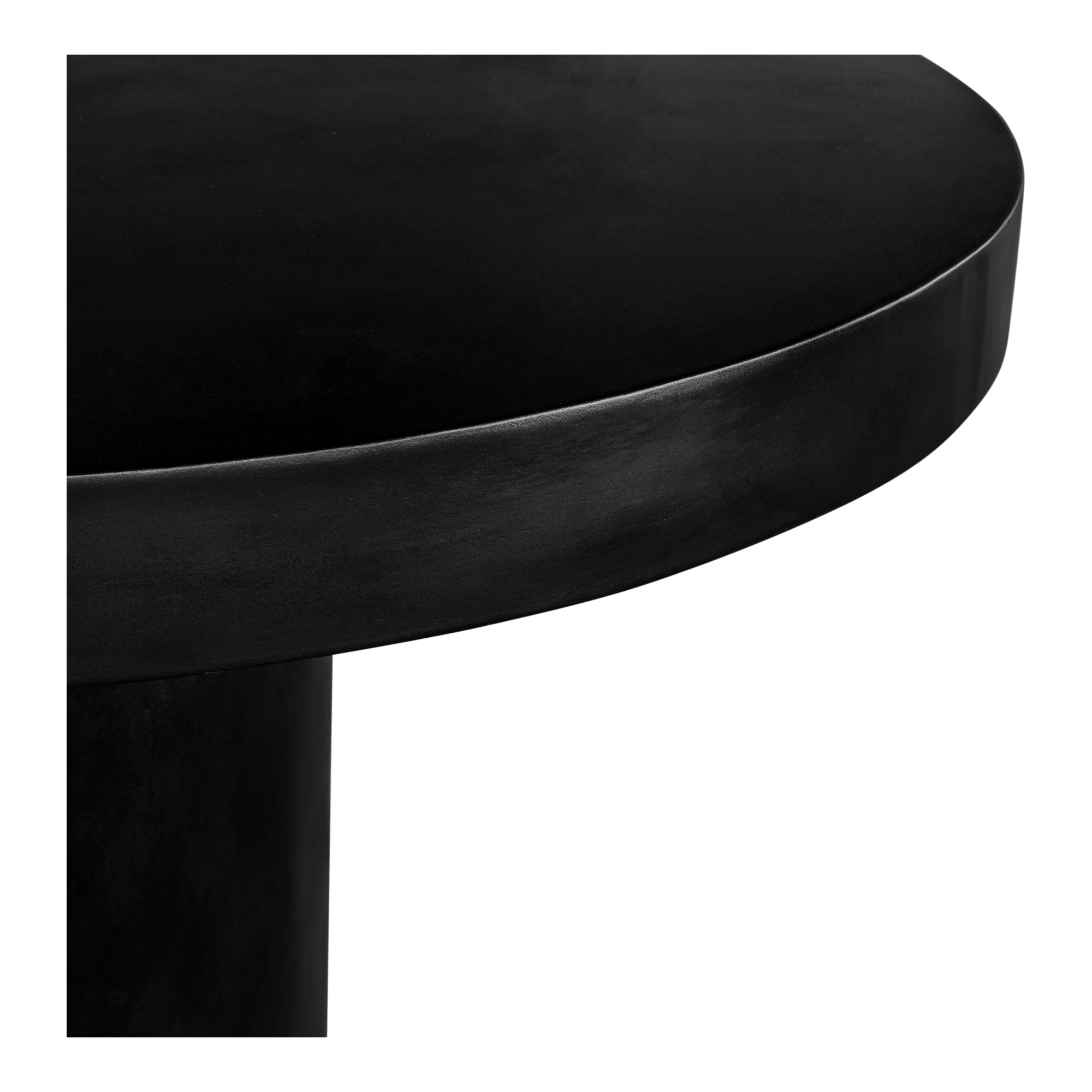 Cassius Round Outdoor Dining Table Black - Moes Home