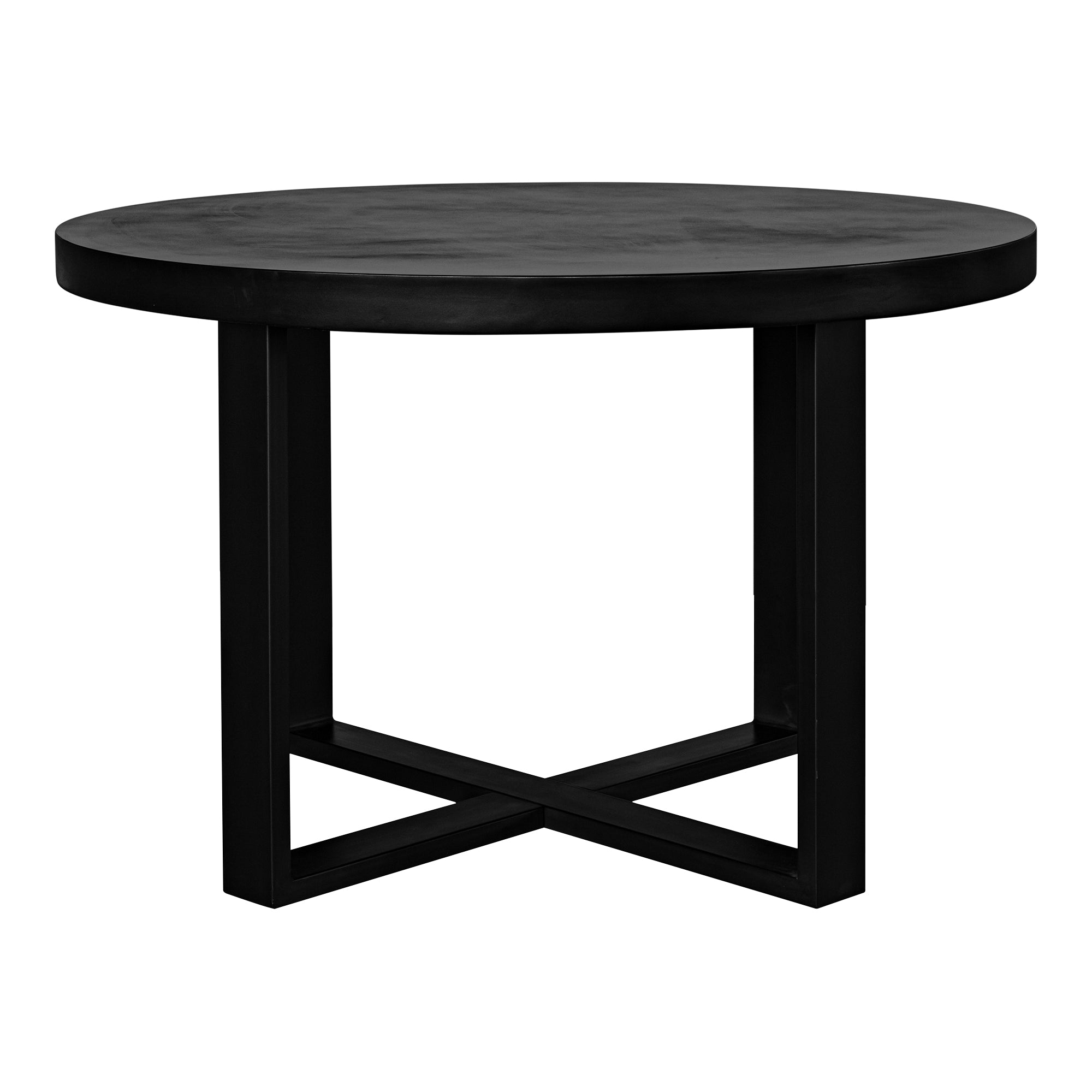 Jedrik Round Outdoor Dining Table Black - Moes Home