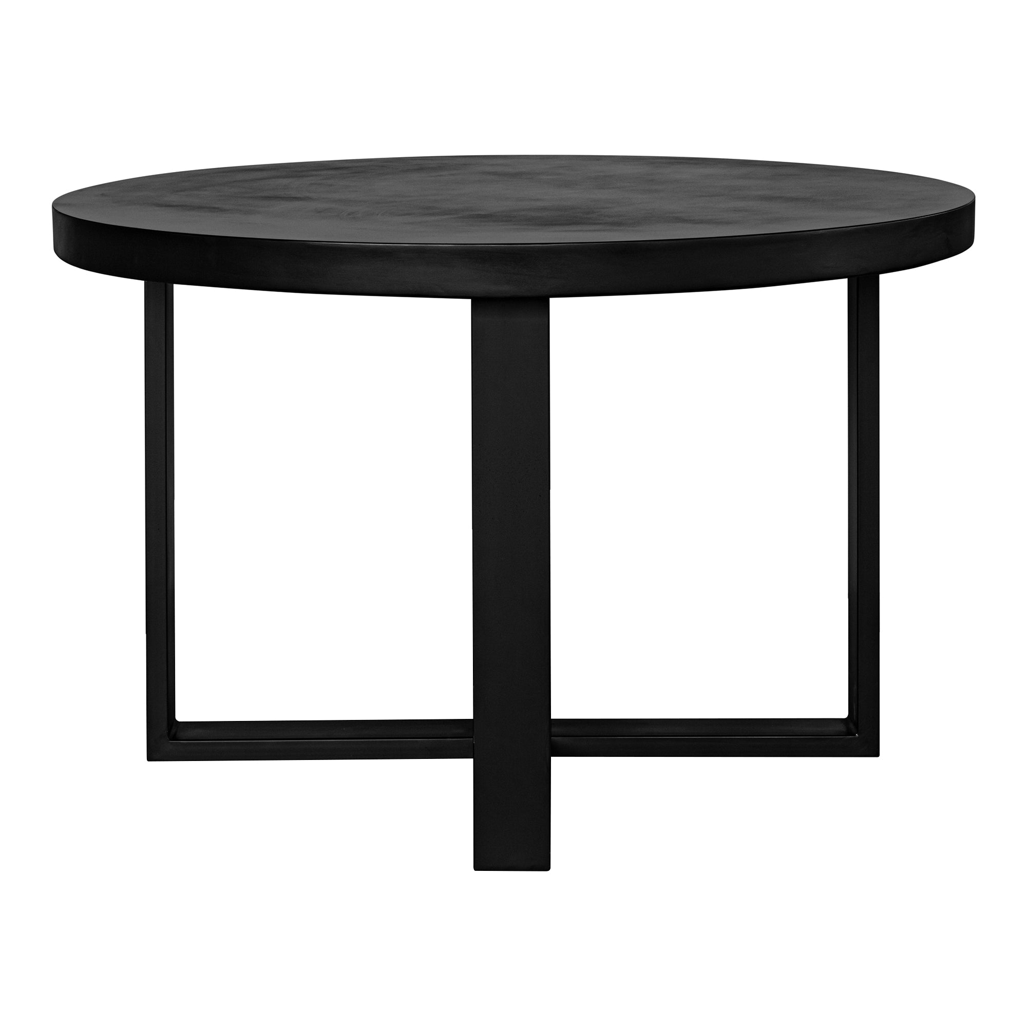 Jedrik Round Outdoor Dining Table Black - Moes Home