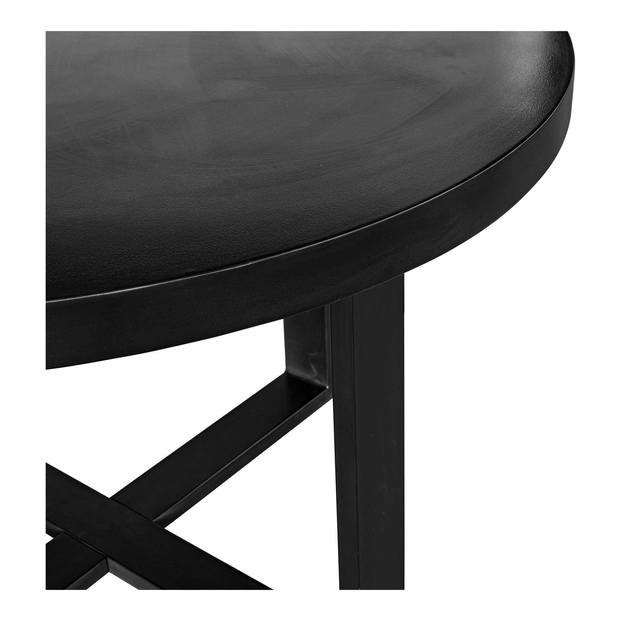 Jedrik Round Outdoor Dining Table Black - Moes Home