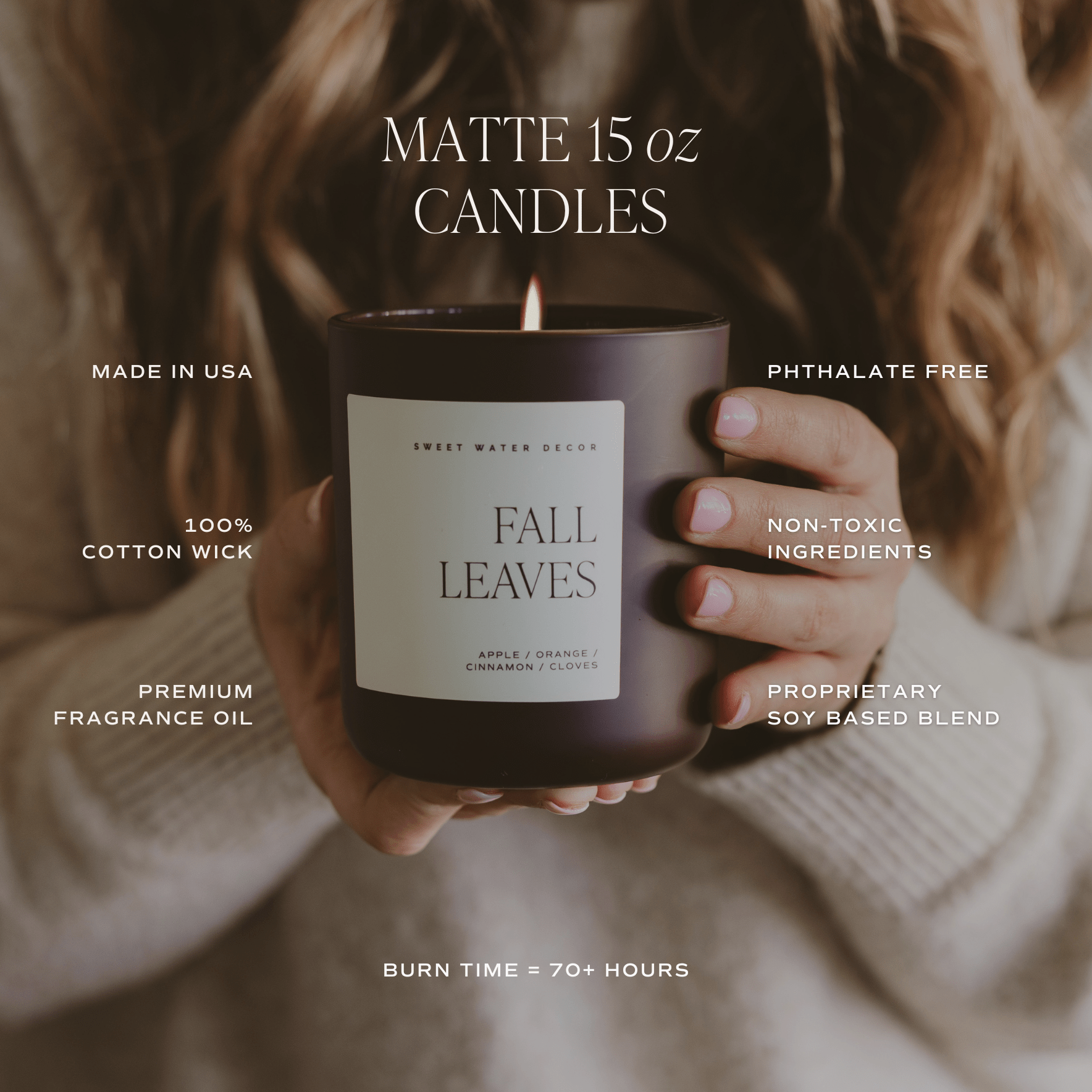 Cozy Season 15 oz Soy Candle in Brown Matte Jar