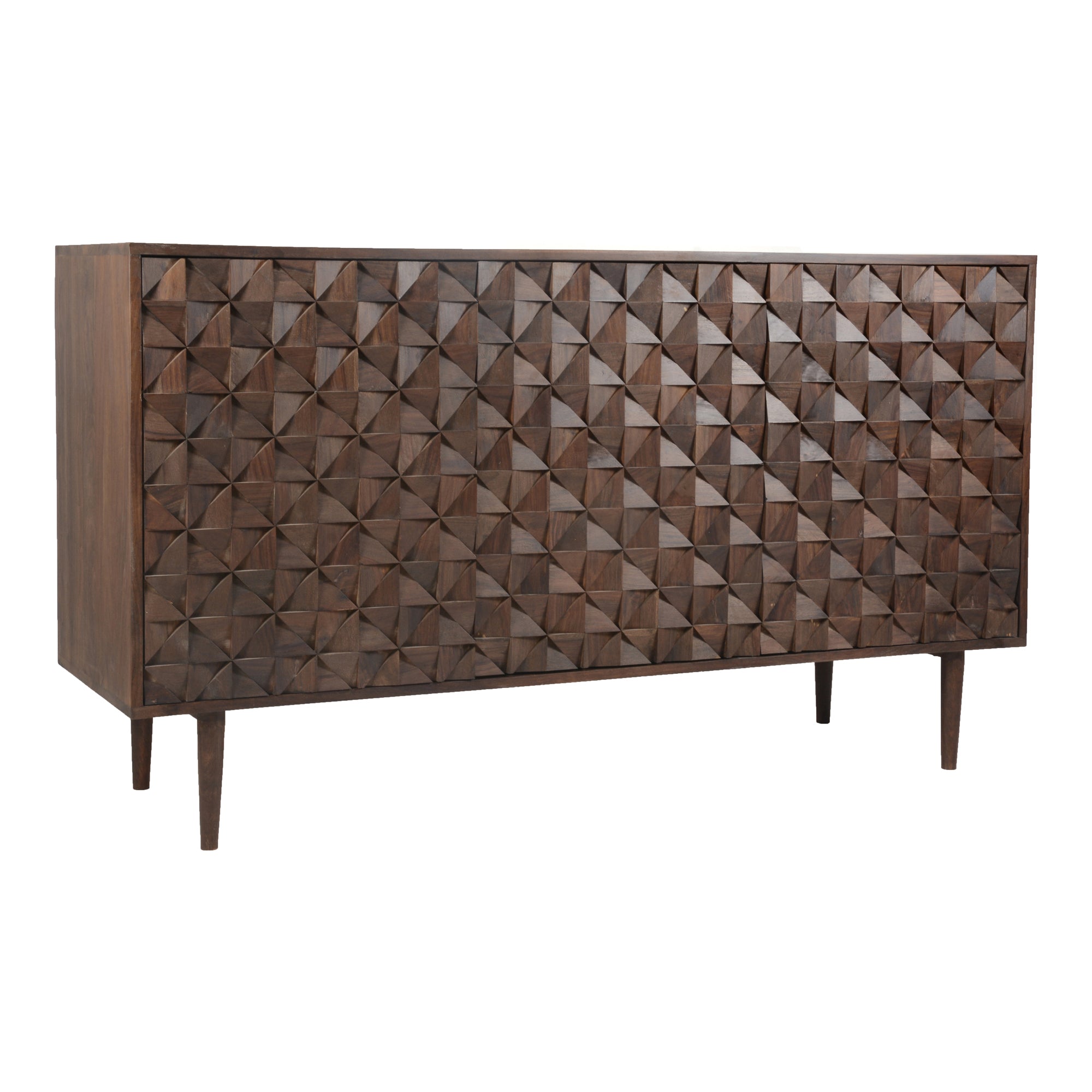 Pablo 3 Door Sideboard Dark Brown - Moes Home