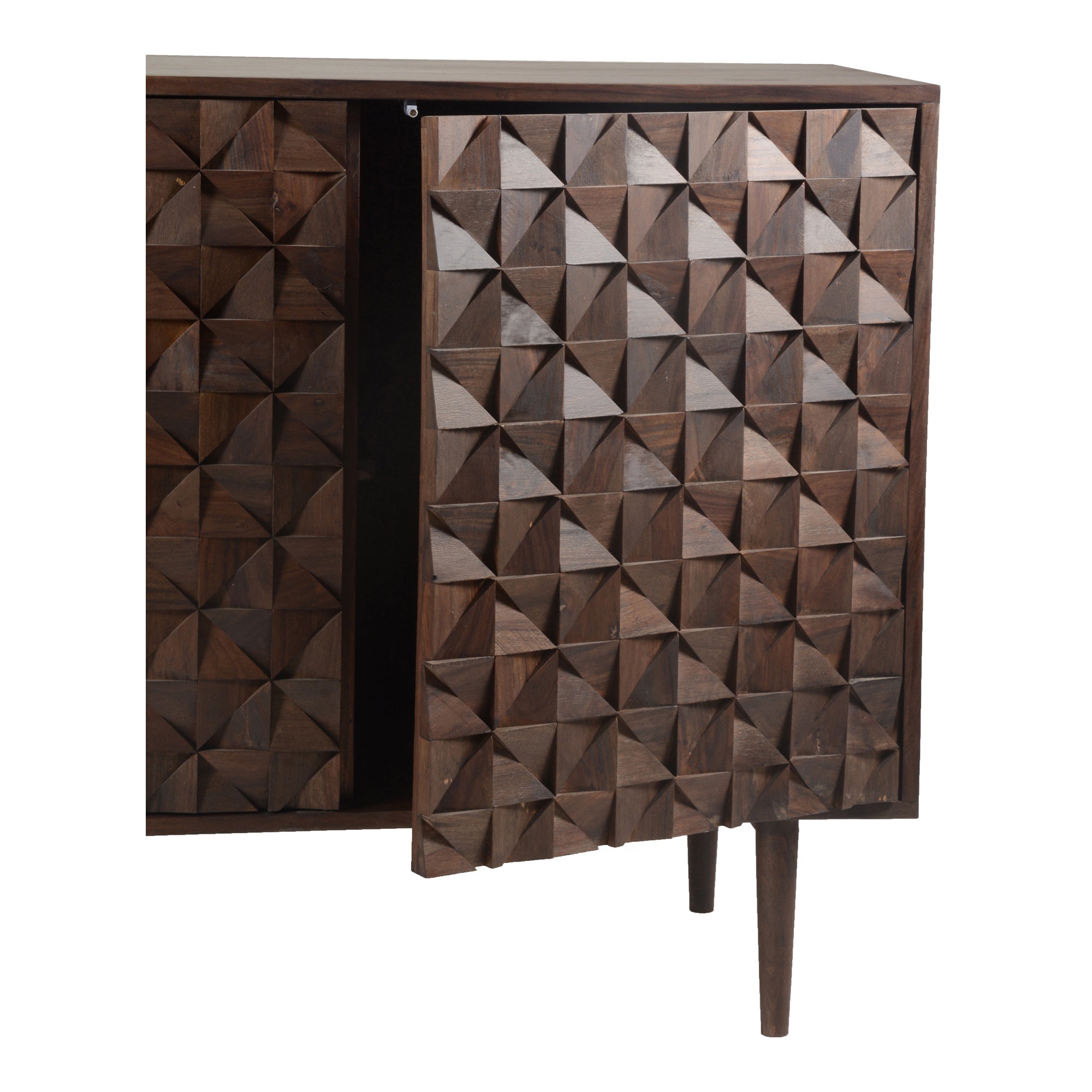 Pablo 3 Door Sideboard Dark Brown - Moes Home