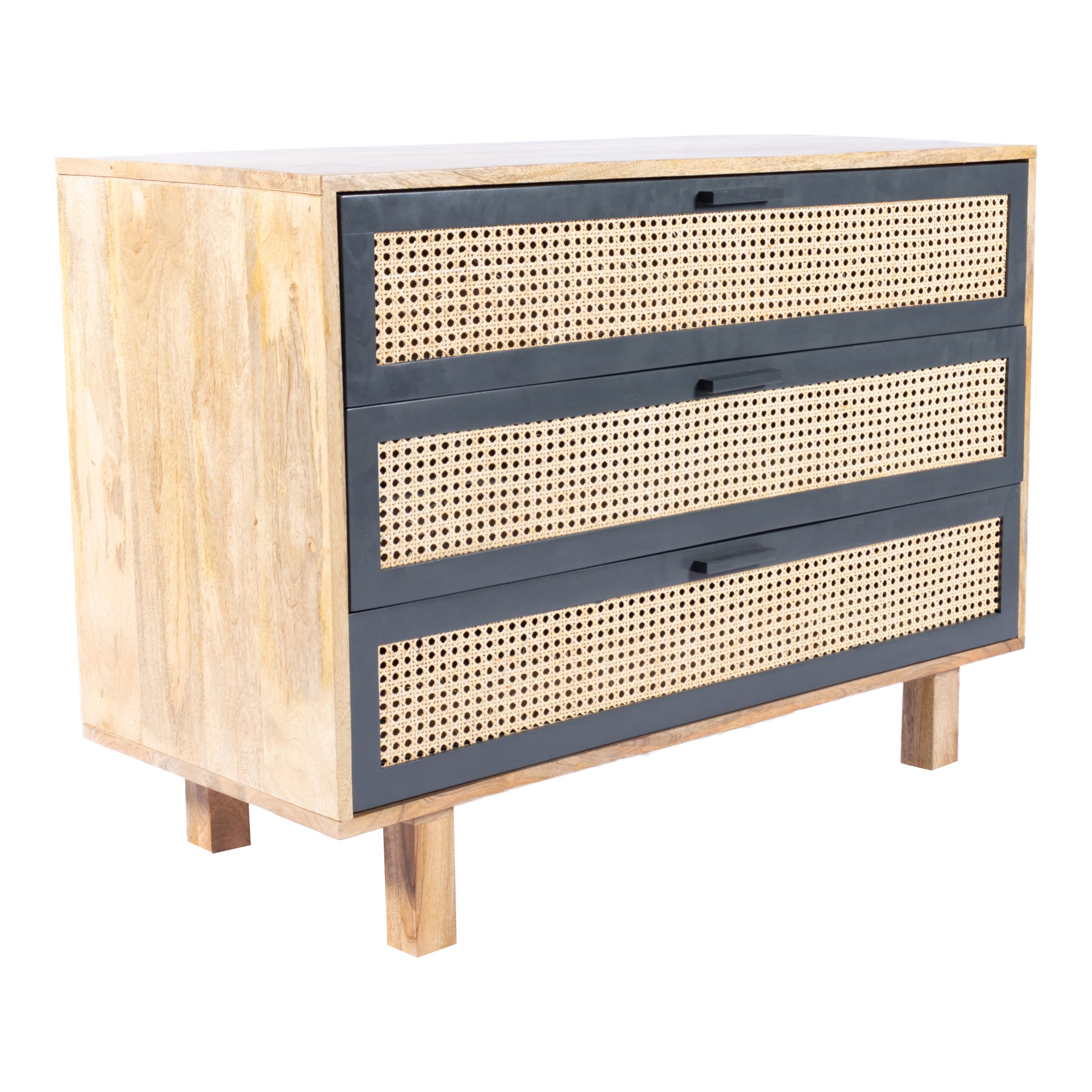 Ashton 3 Drawer Chest Natural - Moes Home