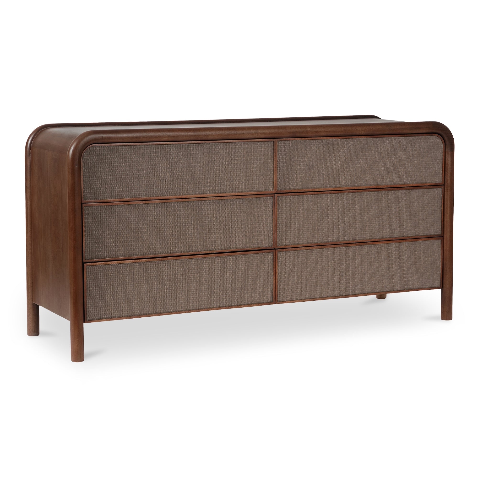 Rye 6 Drawer Dresser Warm Brown - Moes Home