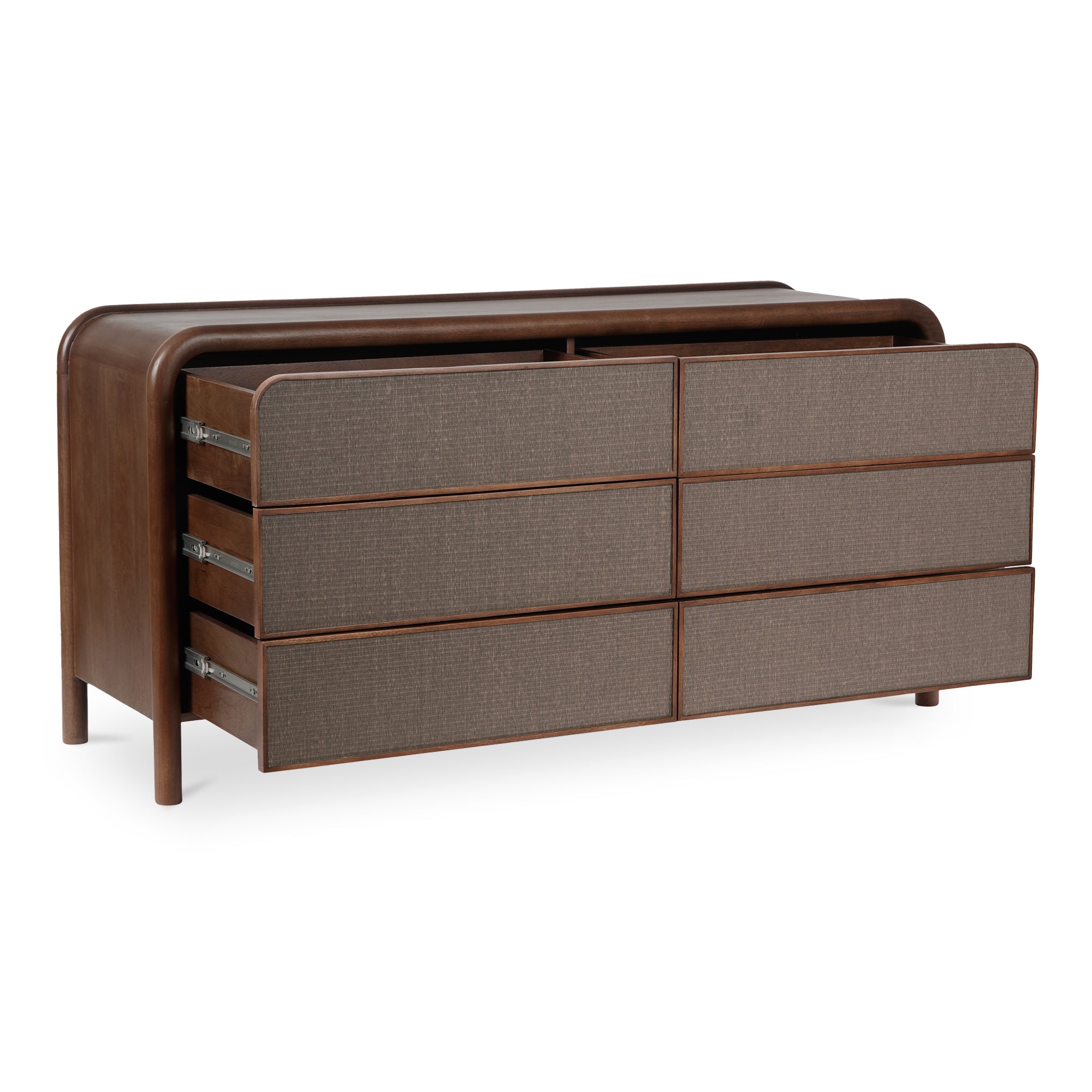 Rye 6 Drawer Dresser Warm Brown - Moes Home
