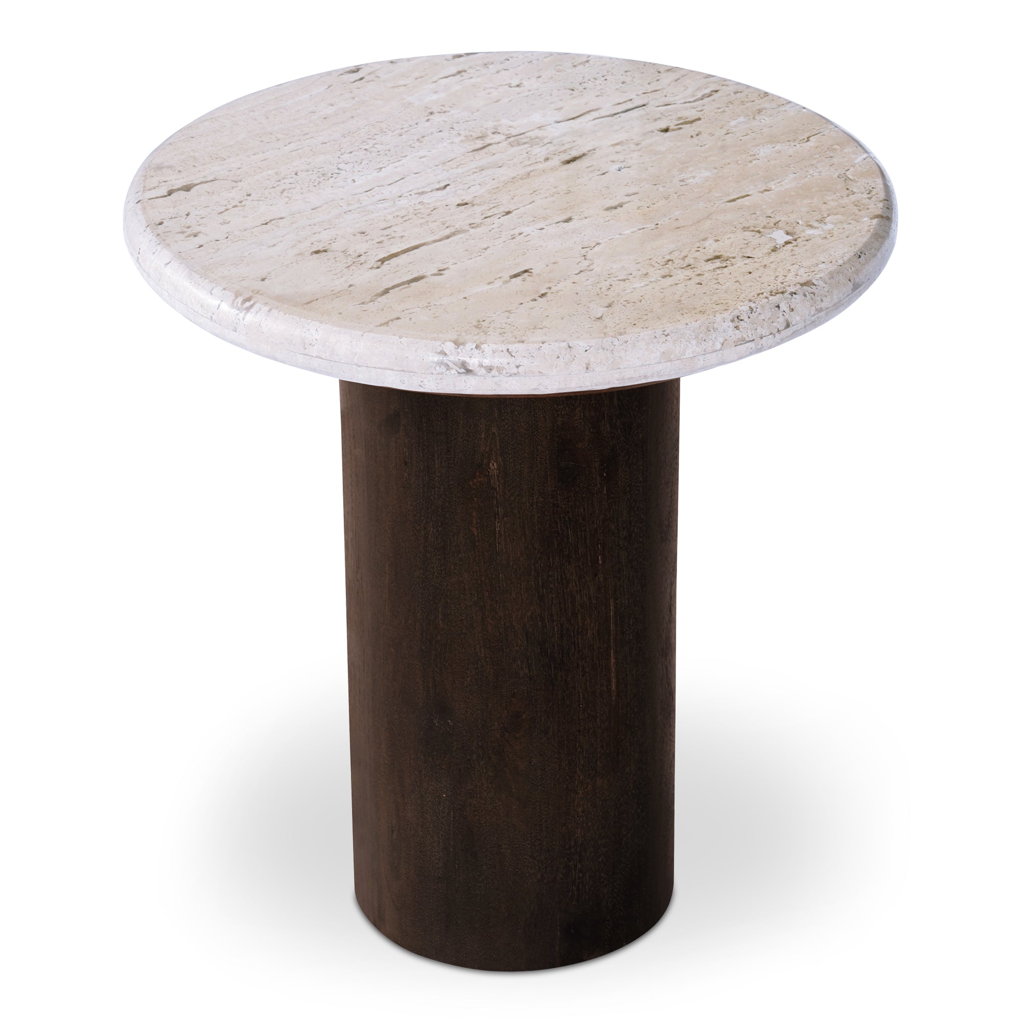 Landon Accent Table Beige Travertine - Moes Home