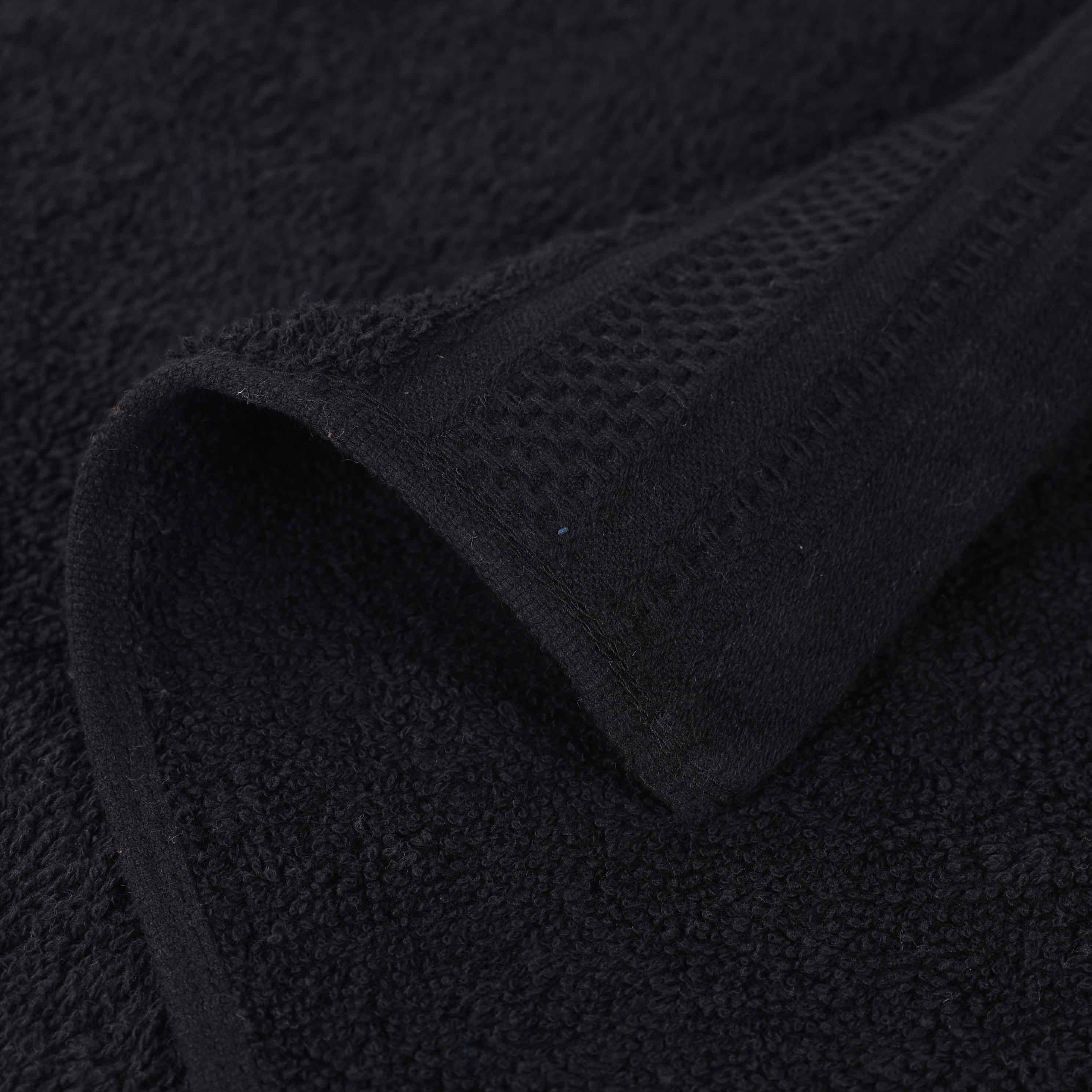 Honeycomb Textured Waffle Border Cotton Bath Towels, Set of 4 - Bath Towel by Superior Brand