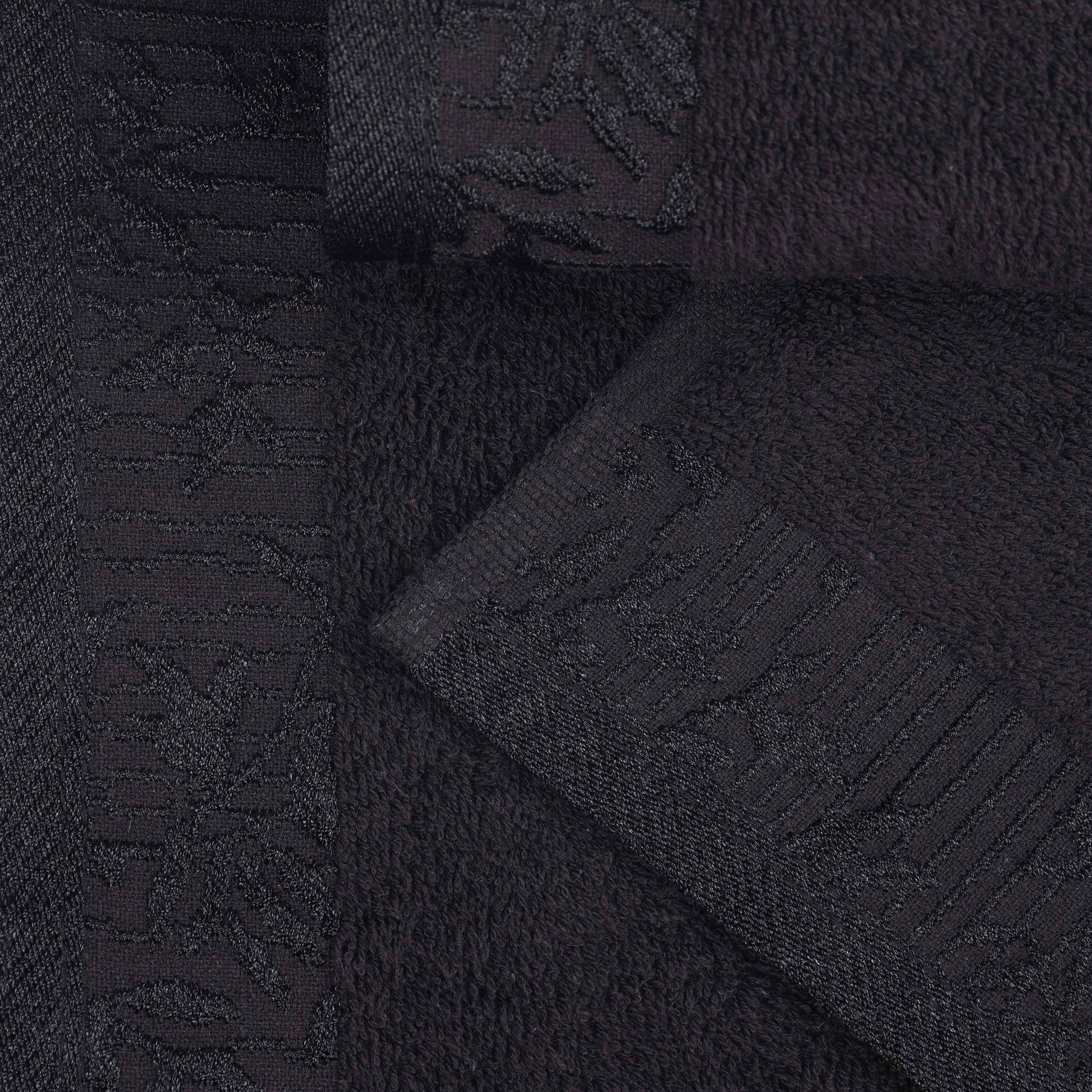 Cotton Floral Jacquard Border Bath Towel Set of 4 - Bath Towel by Superior Brand