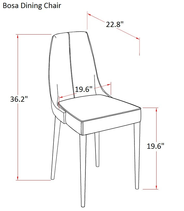 Bosa Dining Chair J&M (set of 2)