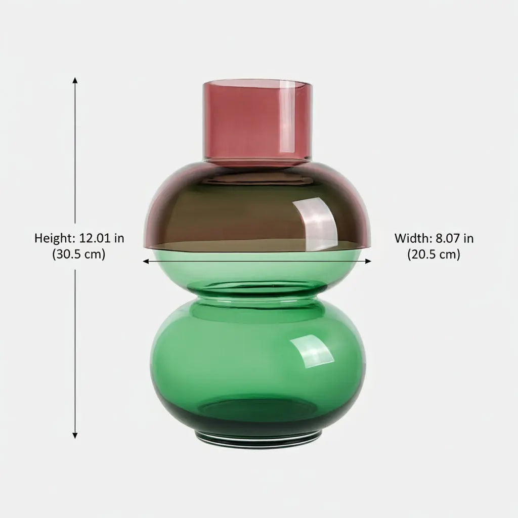 Bubble Large Pink & Green Vase