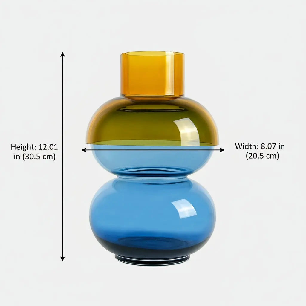 Bubble Large Yellow & Blue Vase