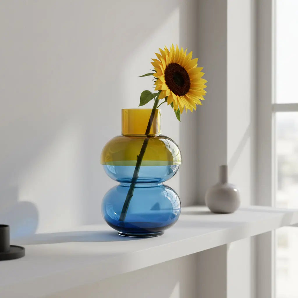 Bubble Large Yellow & Blue Vase