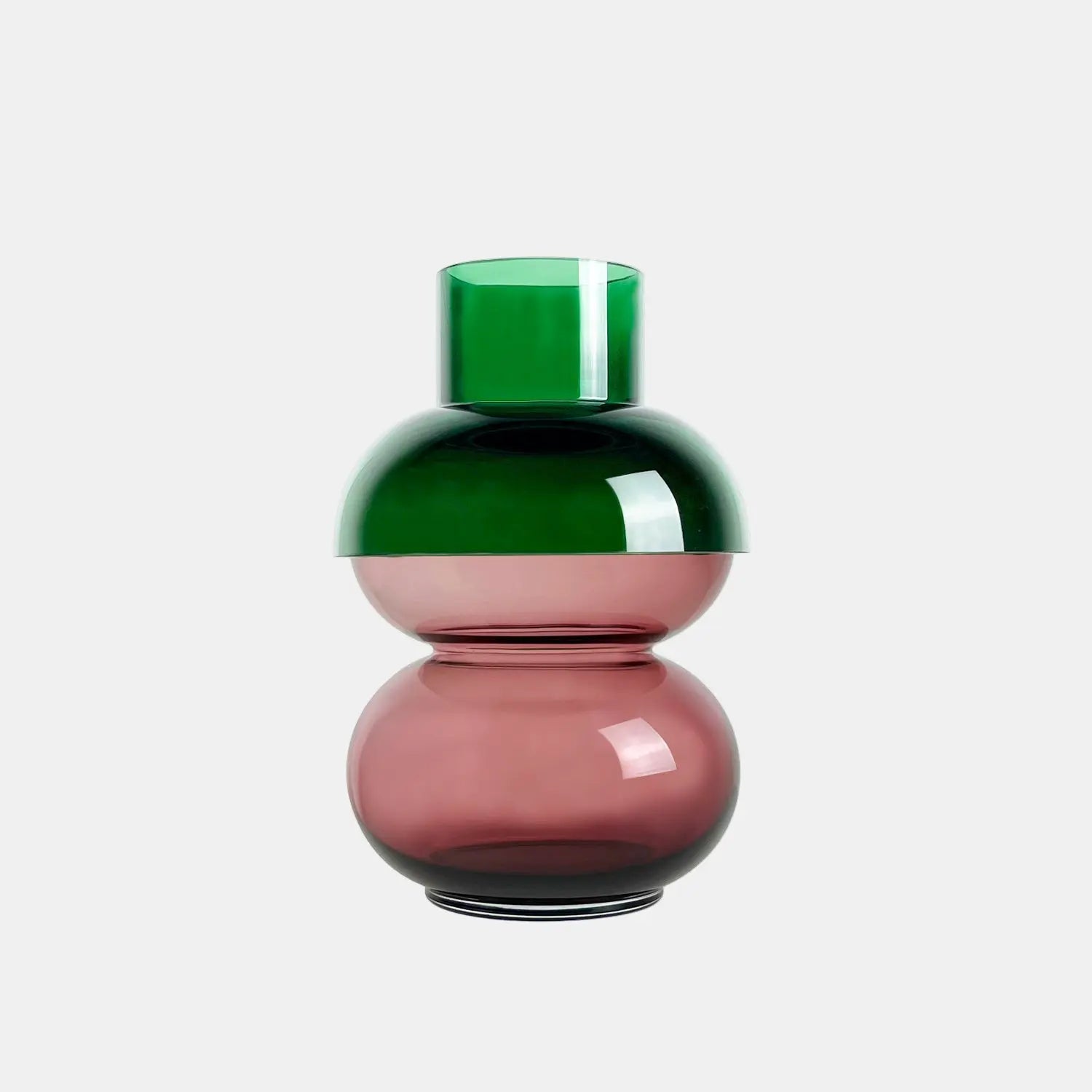 Bubble Med Green & Pink Vase