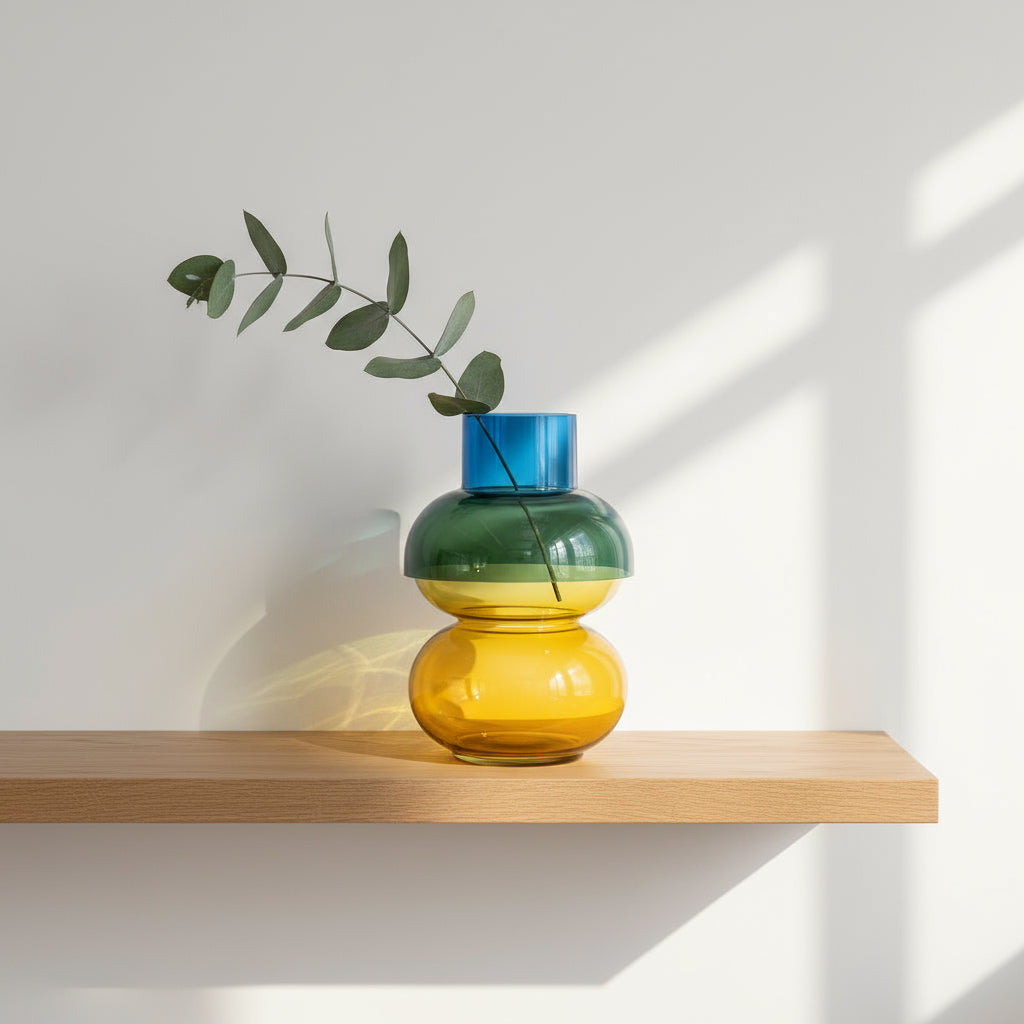 Bubble XL Blue & Yellow Vase