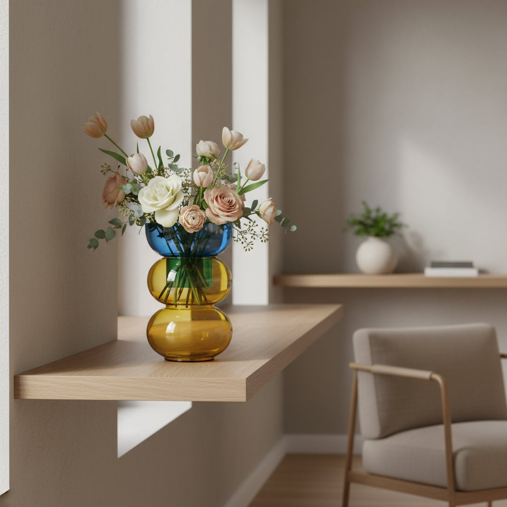 Bubble XL Blue & Yellow Vase