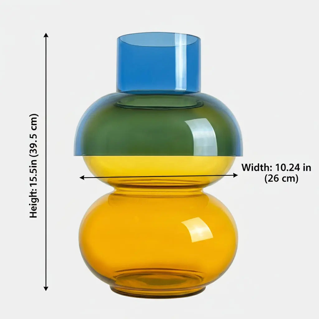 Bubble XL Blue & Yellow Vase