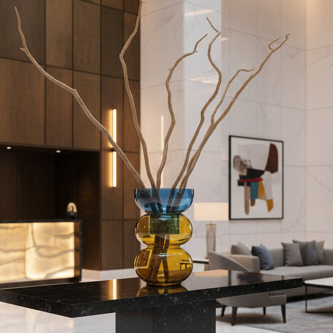 Bubble XL Blue & Yellow Vase