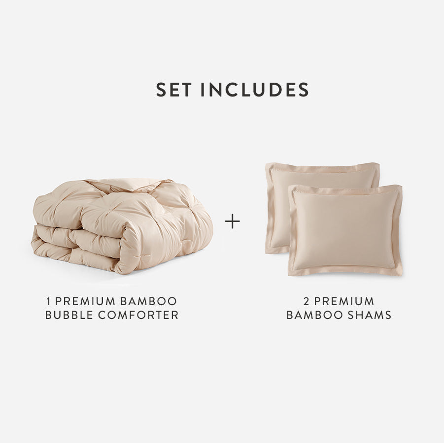 Premium Bamboo Bubble Comforter Bundle