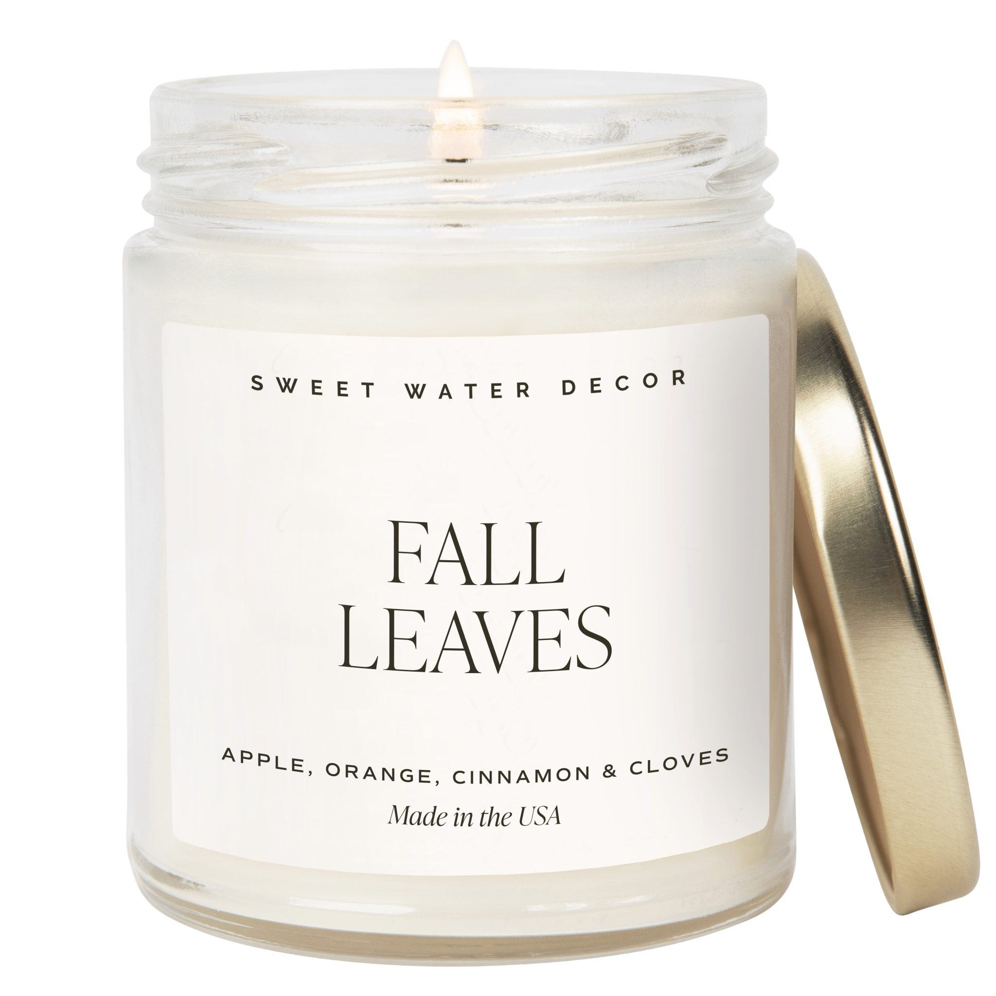 Fall Leaves Soy Candle - Clear Jar - 9 oz