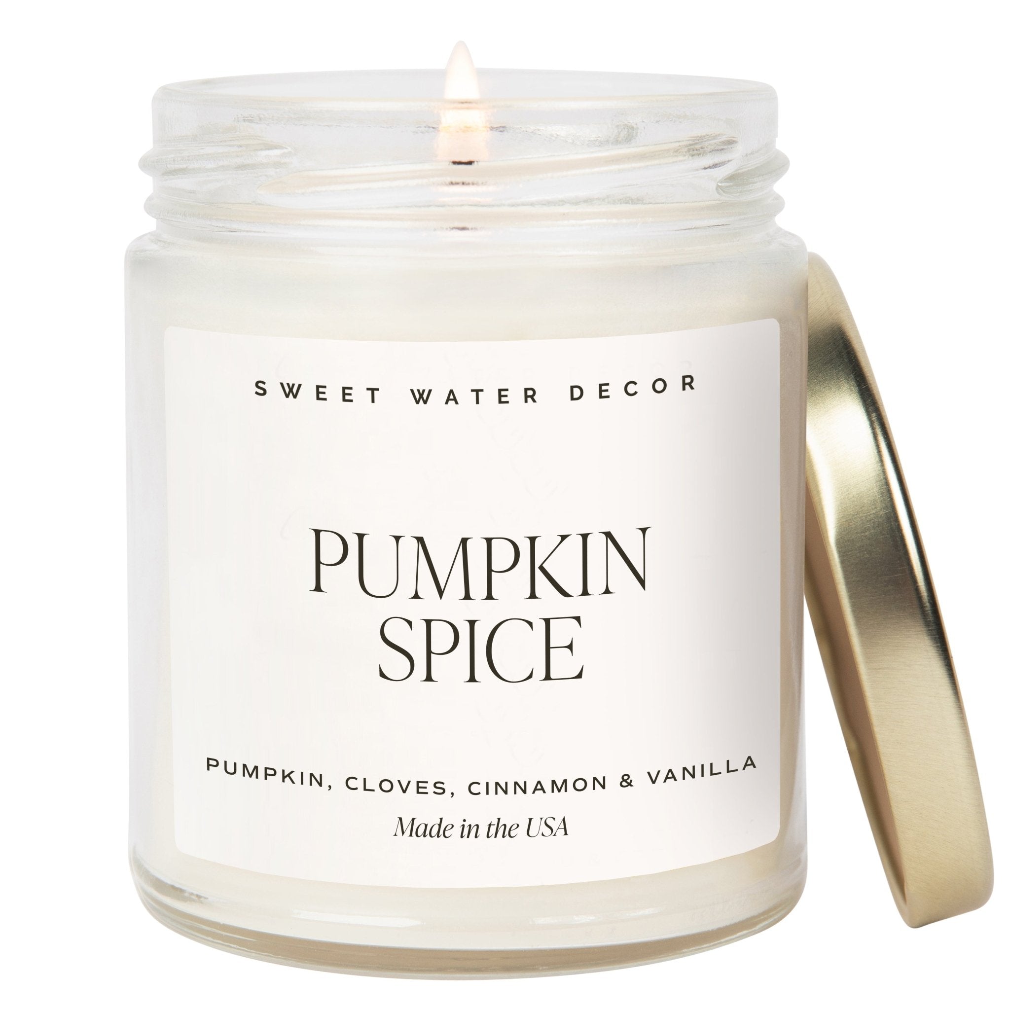 Pumpkin Spice Soy Candle 9oz Clear Jar