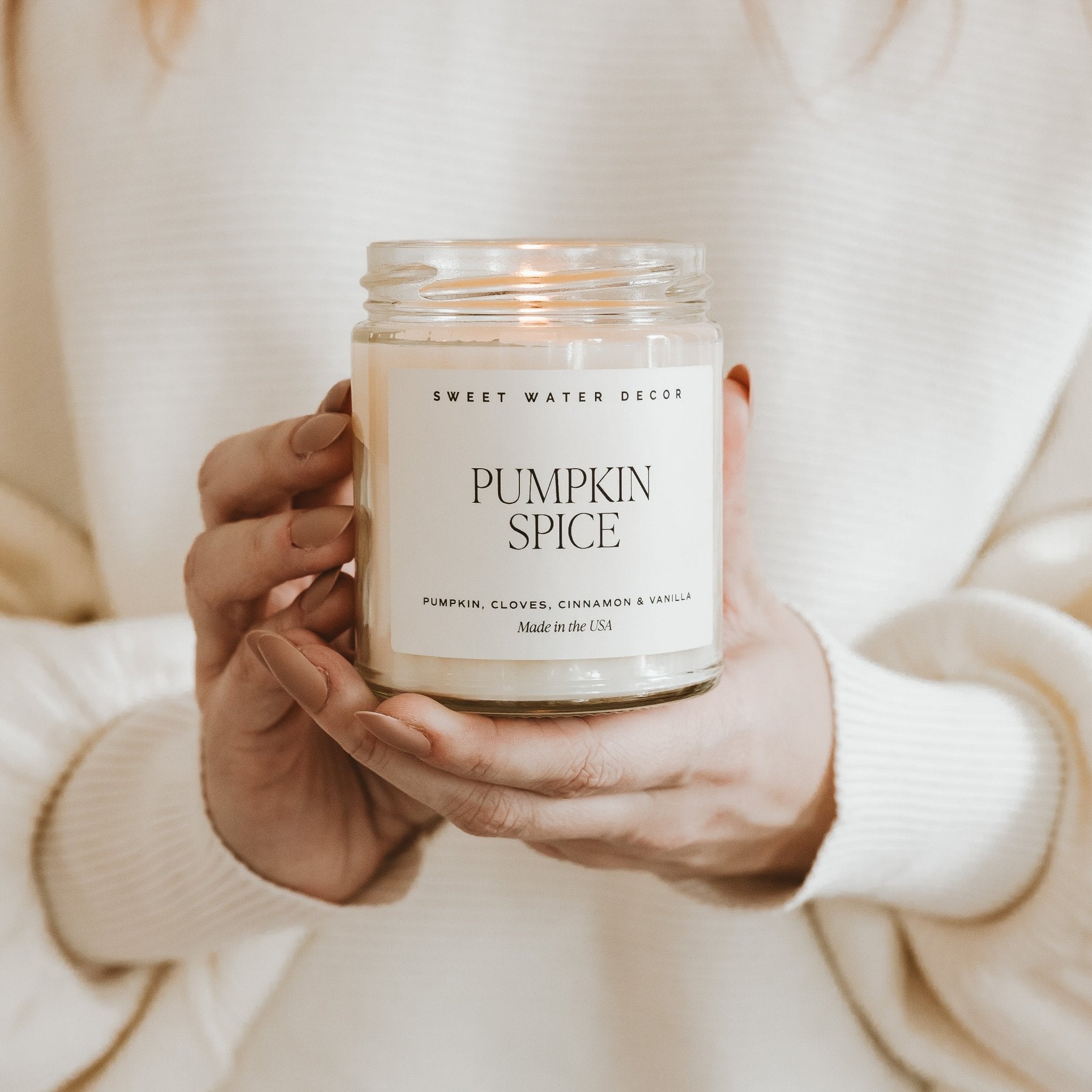Pumpkin Spice Soy Candle 9oz Clear Jar
