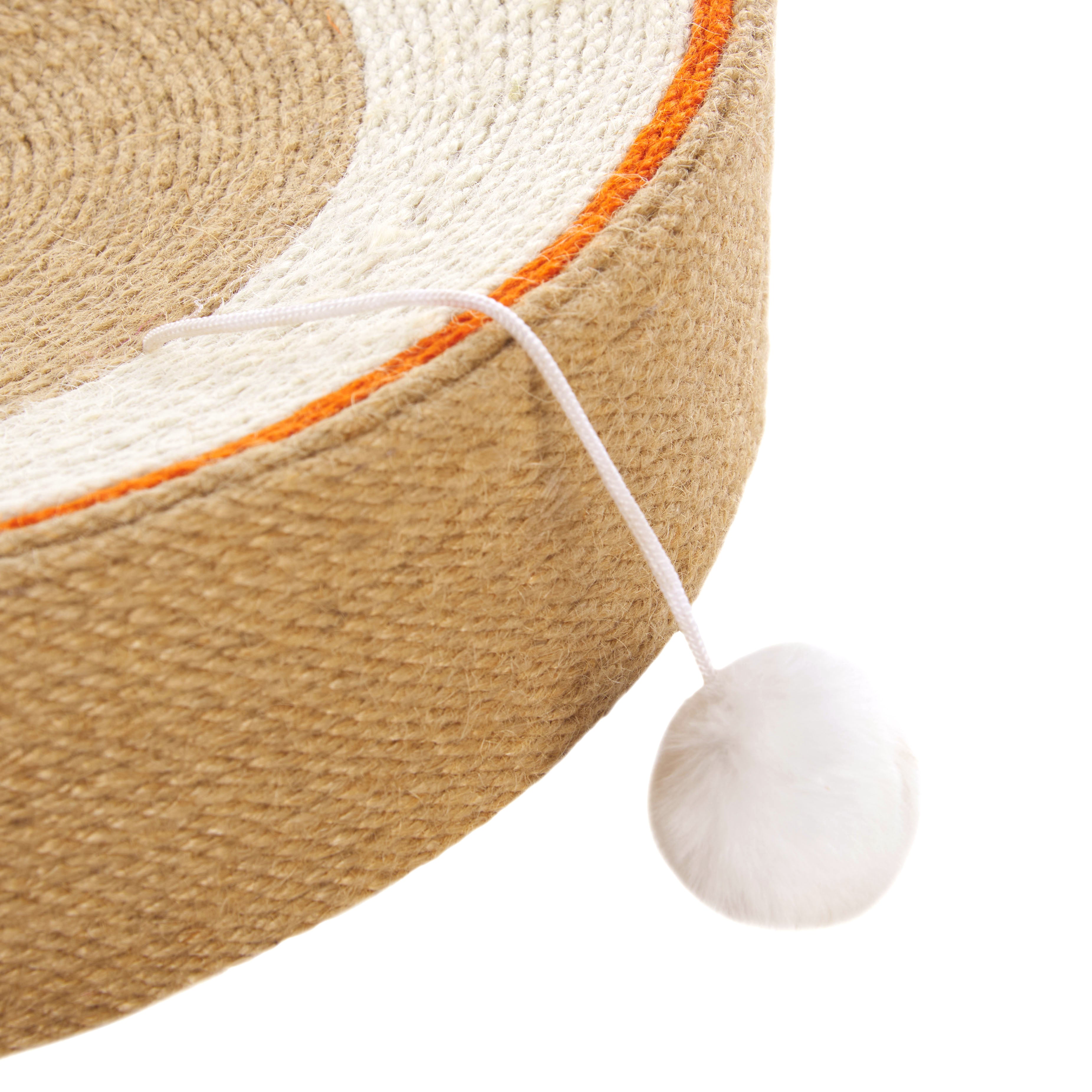 CAT SCRATCH TOY 100 JUTE NEST NATURAL RUST W18'' x L18'' x H4''