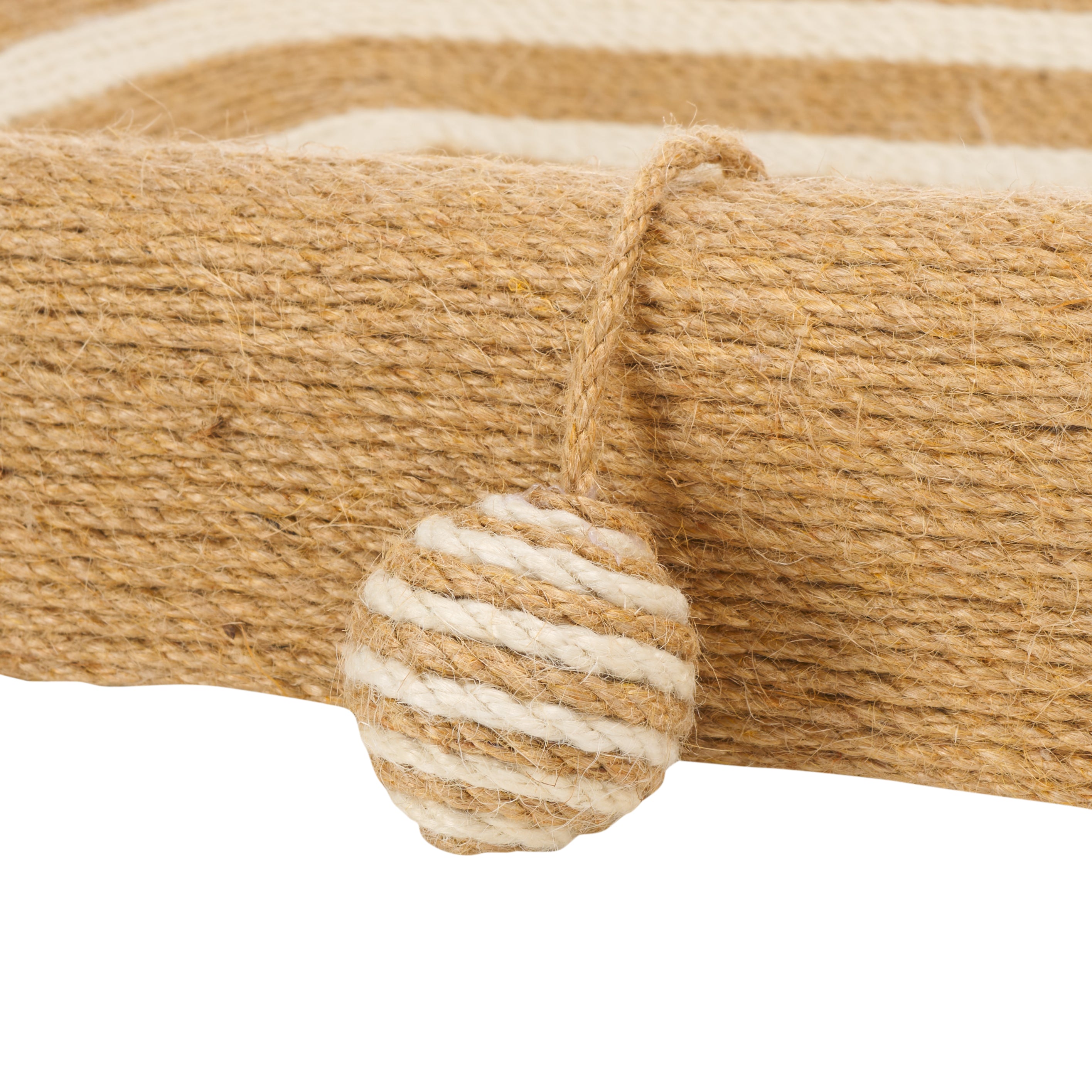 CAT SCRATCH TOY 100 JUTE BED SQUARE NATURAL IVORY W16'' x L24'' x H4''