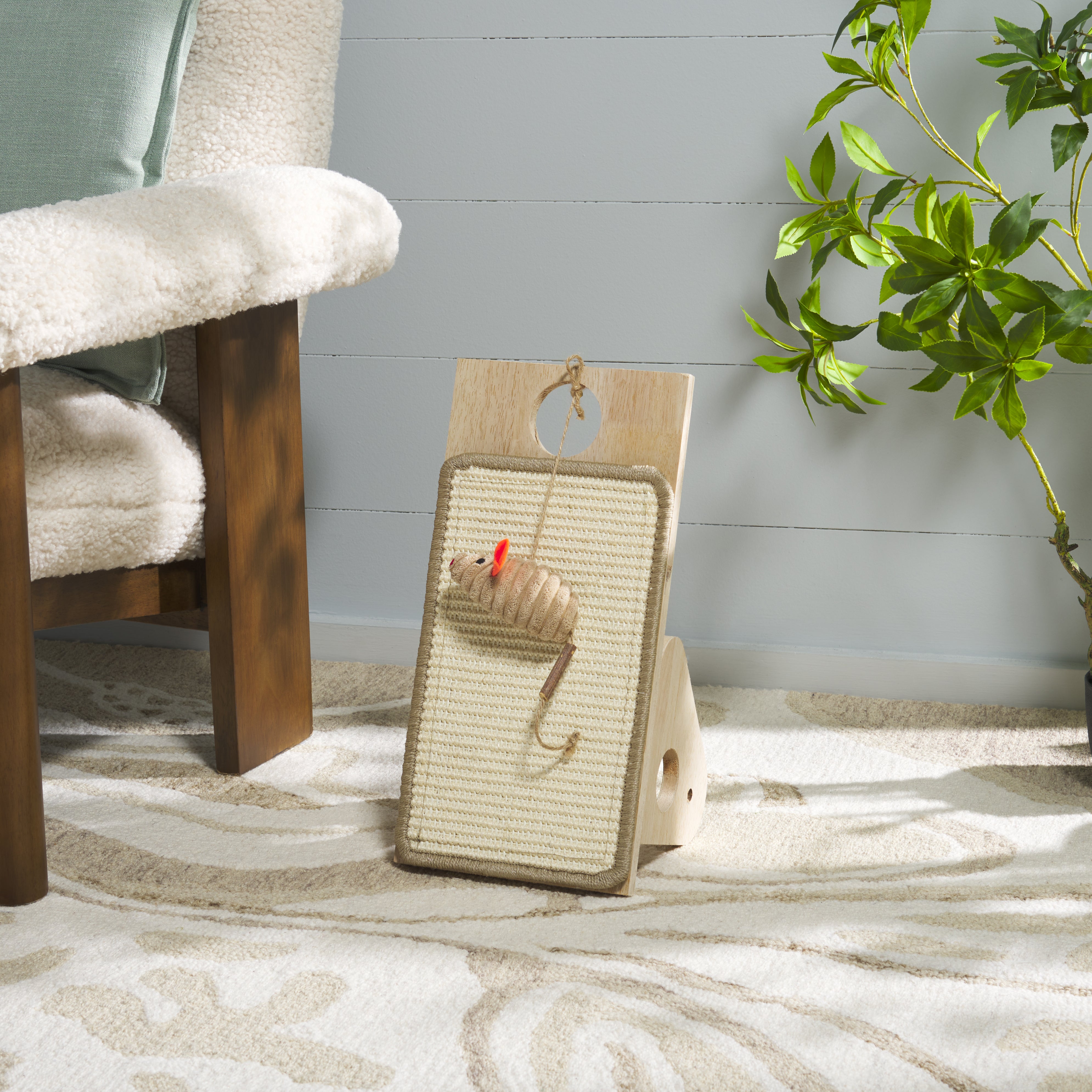 CAT SCRATCH TOY 571 SISAL NATURAL IVORY / W11" X L16" X H24''