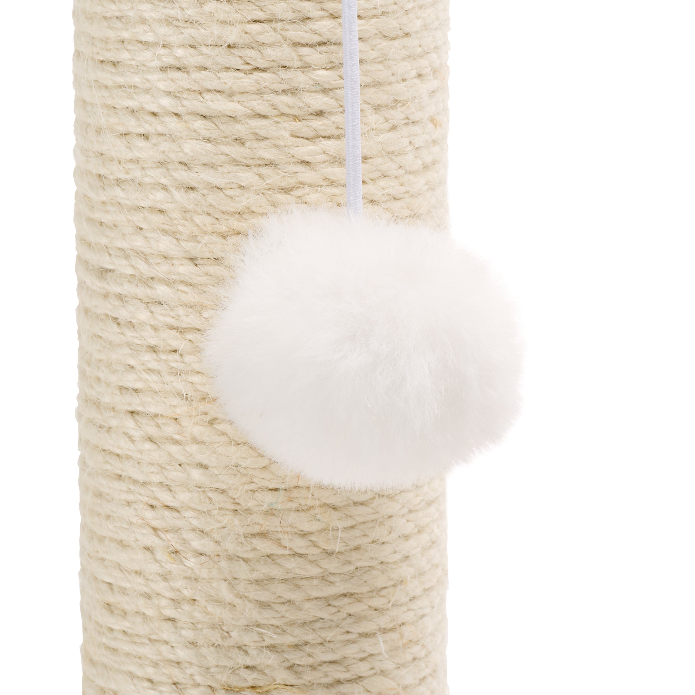 CAT SCRATCH TOY 900 JUTE SCRATCHING POST IVORY NATURAL W12" x L12" x H21"