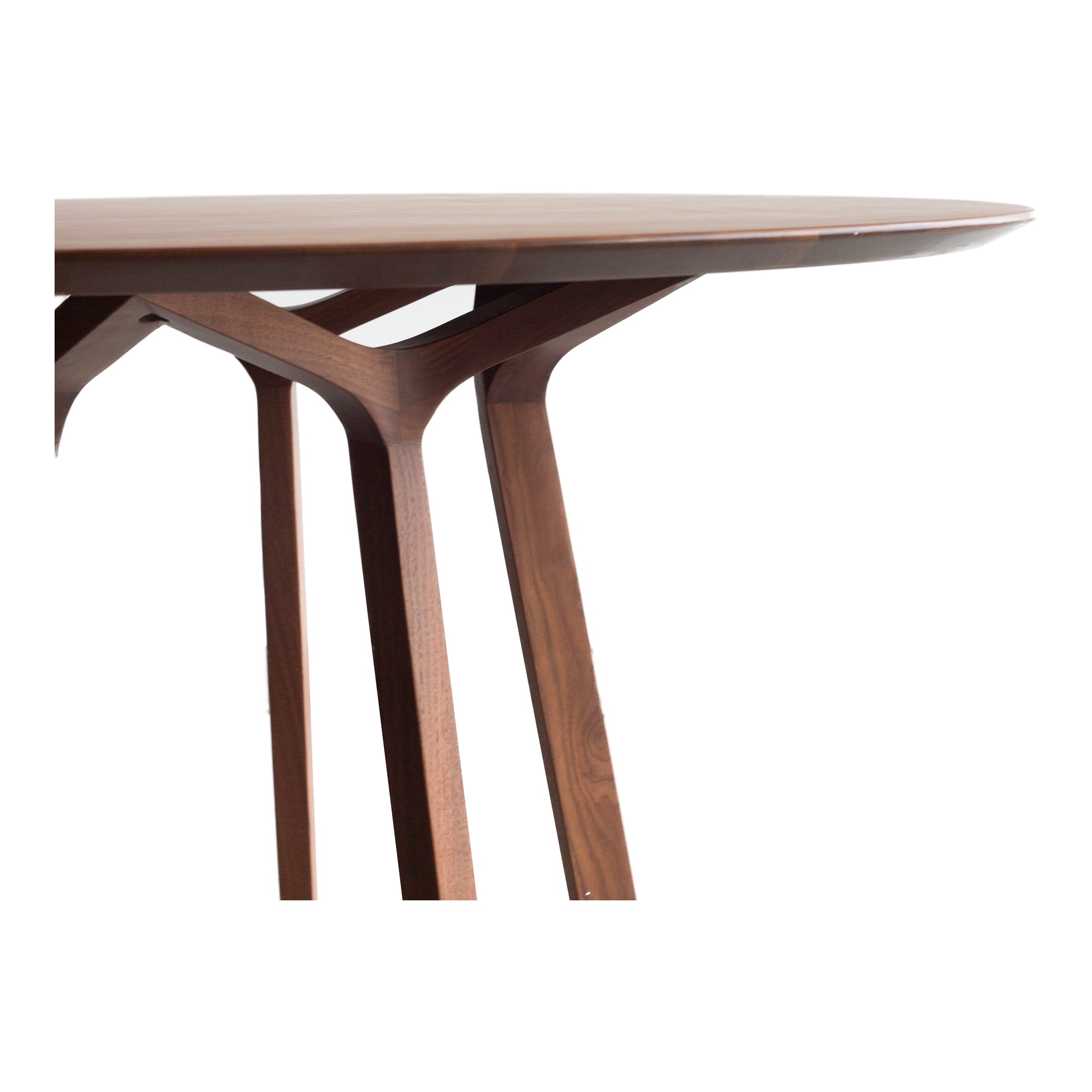 Aldo Round Dining Table Walnut - Moes Home