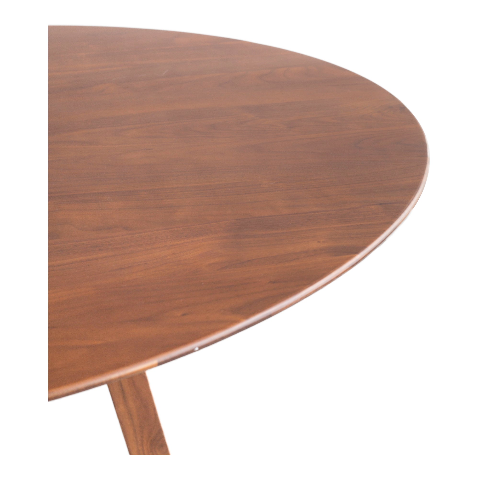 Aldo Round Dining Table Walnut - Moes Home