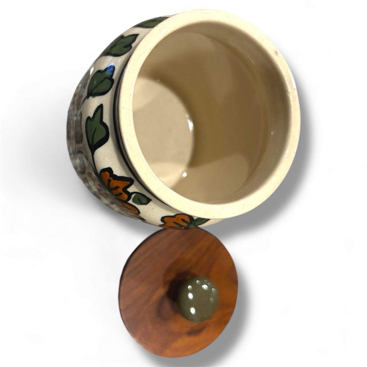 Ceramic Jars with Wooden Lids