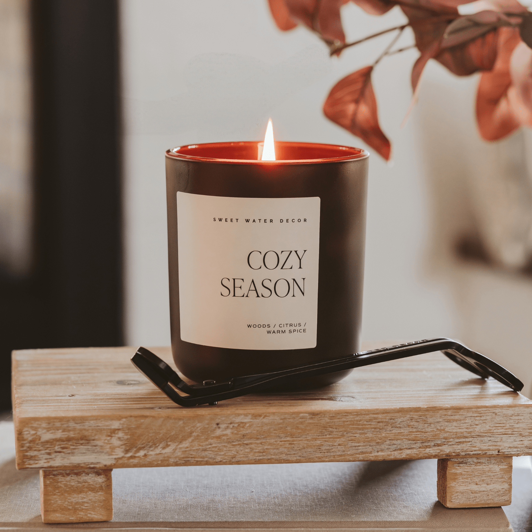 Cozy Season 15 oz Soy Candle in Brown Matte Jar