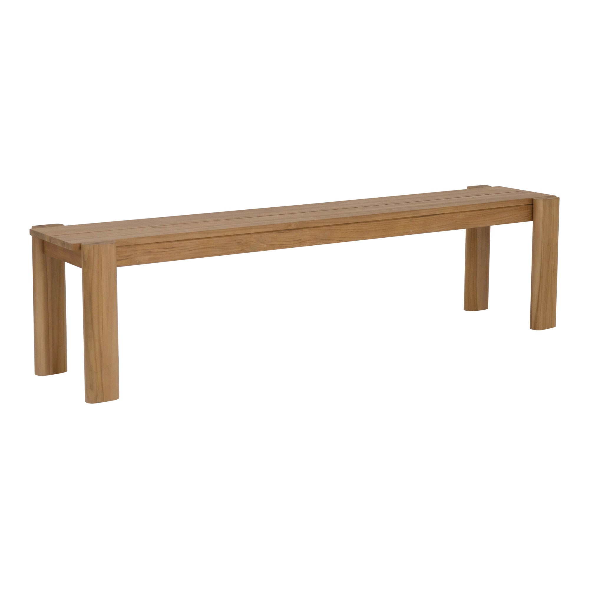 Tempo Outdoor Dining Bench Natural - Moes Home