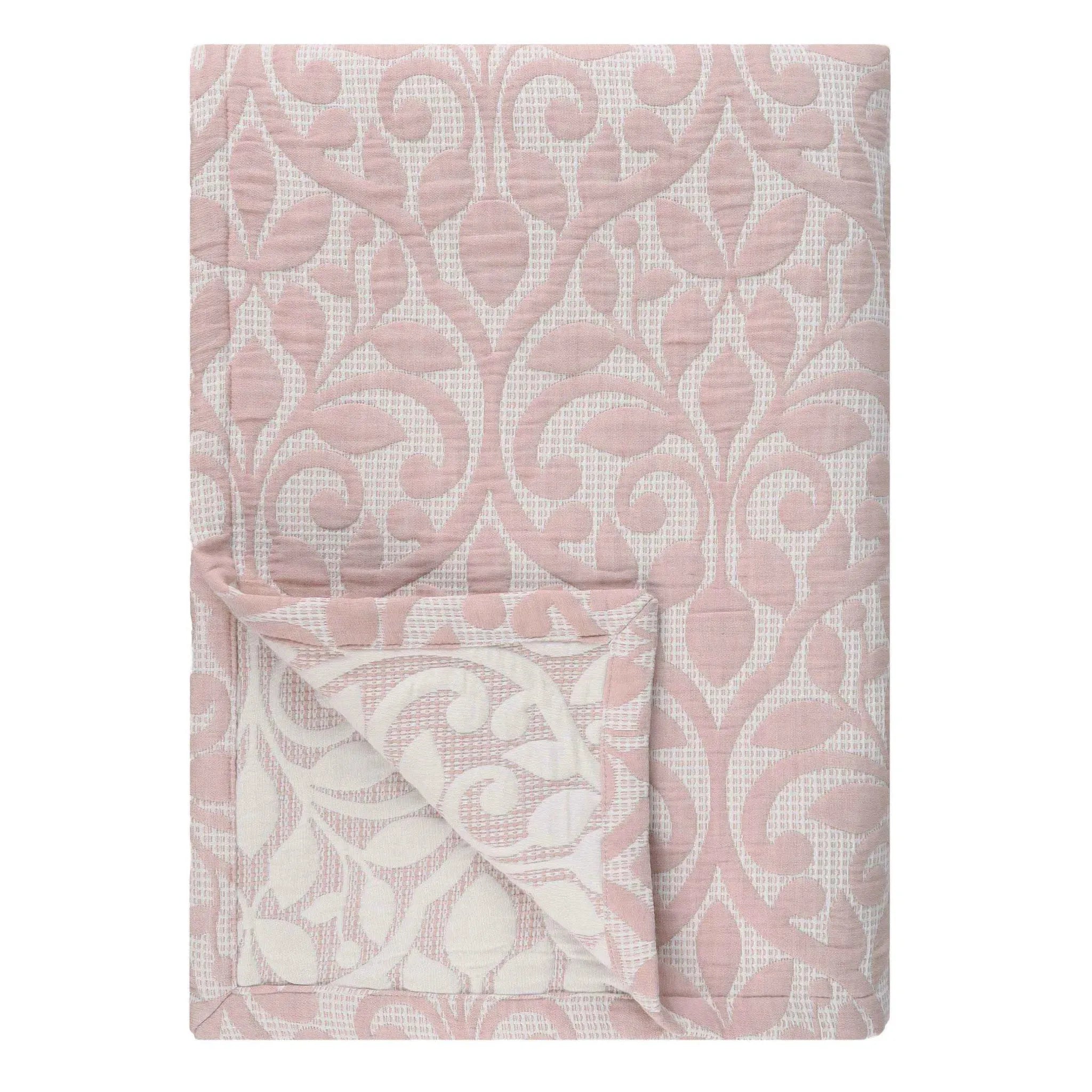 Vineyard Cotton Blend Medium Weight Matelasse Floral Scroll Coverlet - Coverlet by Superior Brand