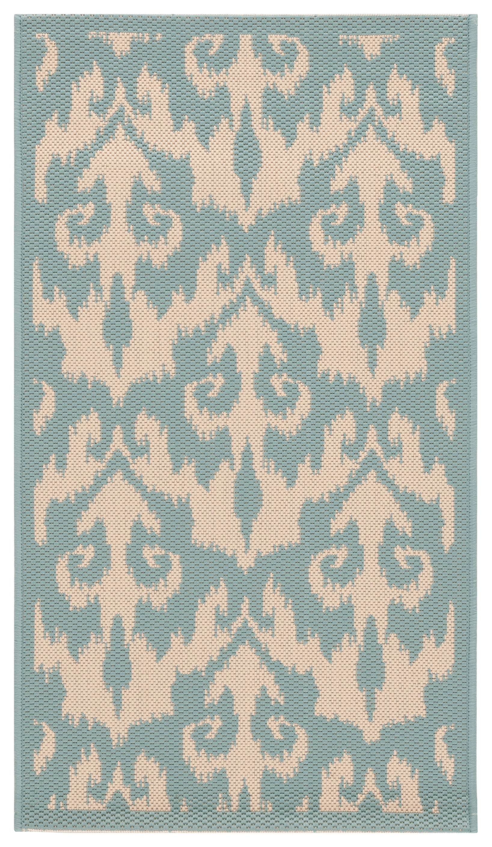COURTYARD 6198-213 AQUA BEIGE