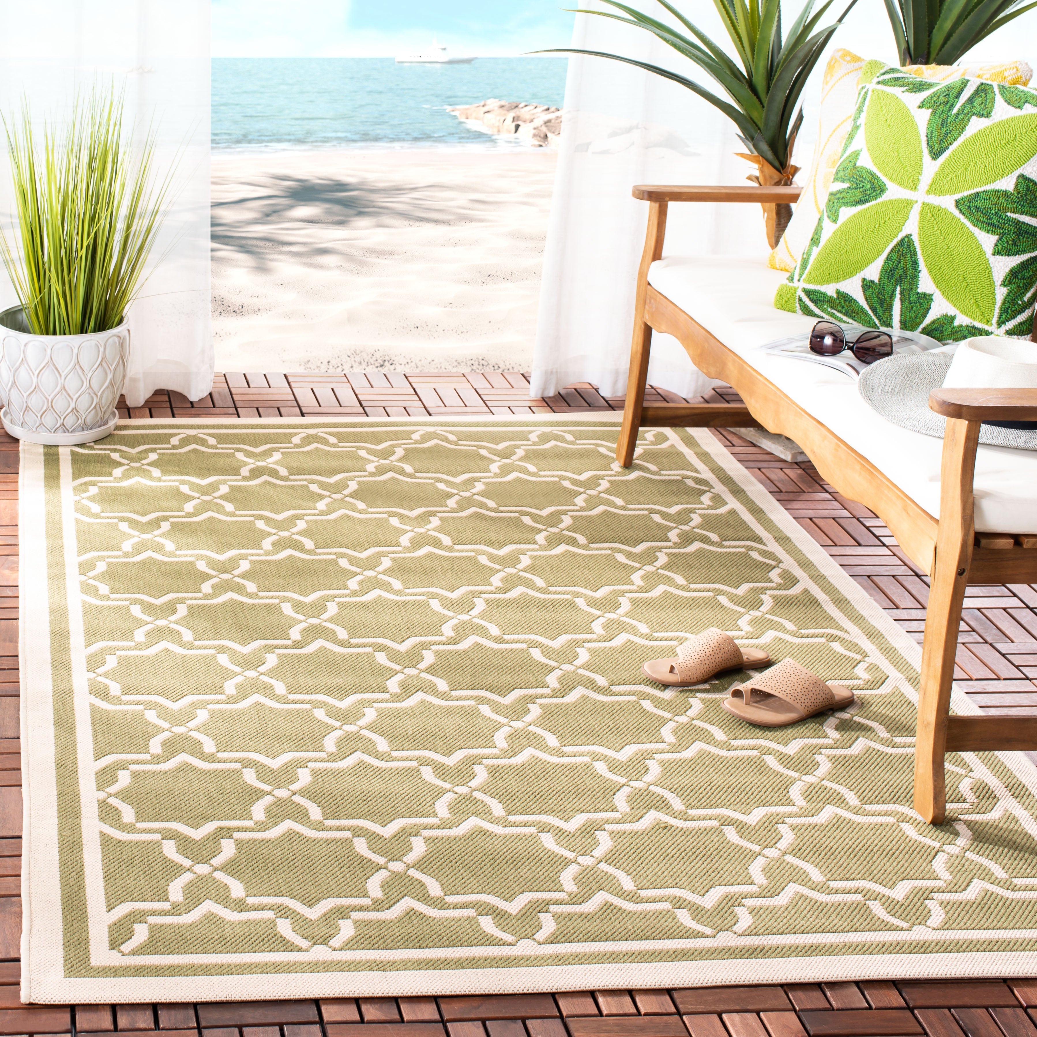 CY6916 COURTYARD GREEN BEIGE