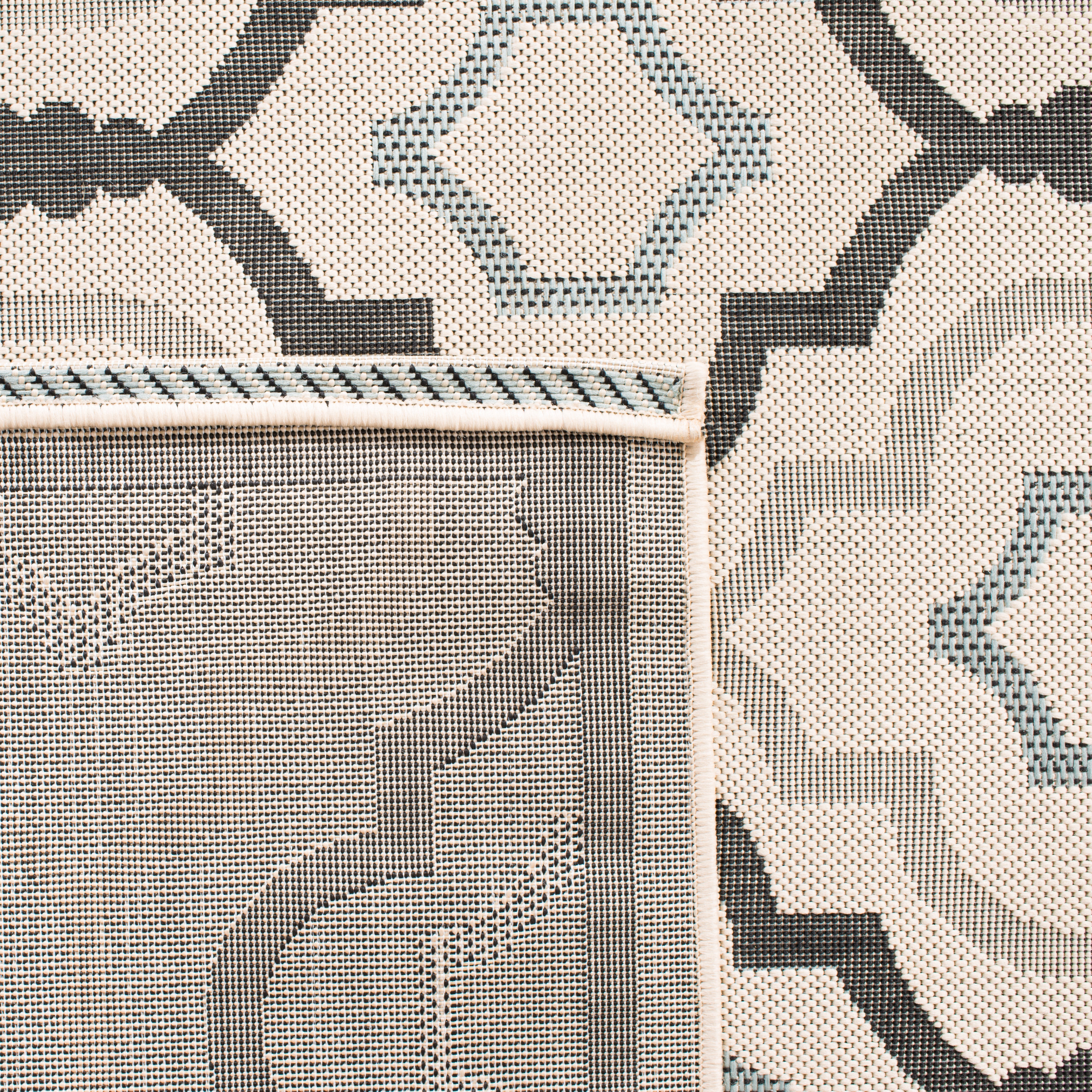 COURTYARD 7938-23621 ANTHRACITE BEIGE W/ AQUA WEFT