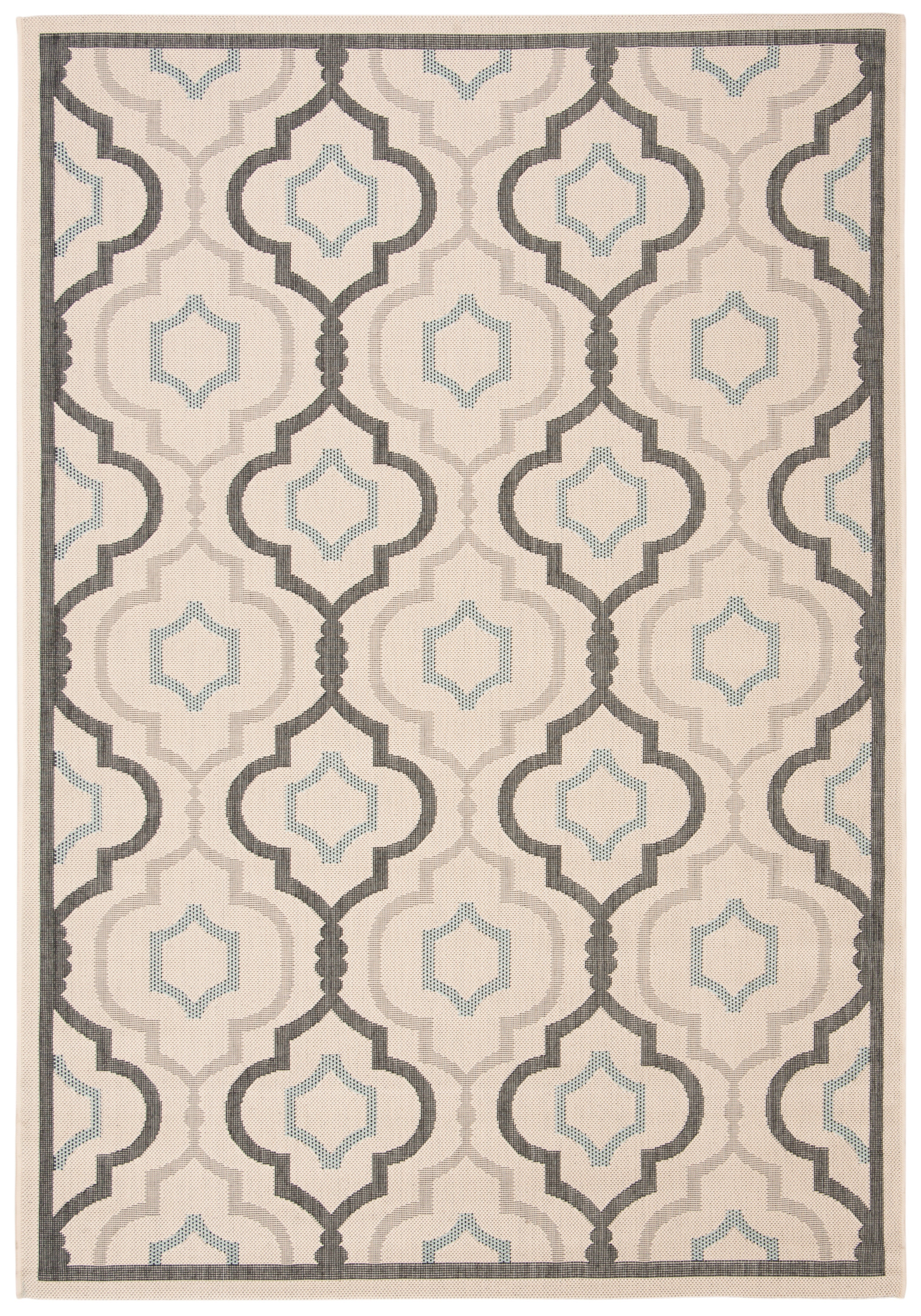 COURTYARD 7938-23621 ANTHRACITE BEIGE W/ AQUA WEFT