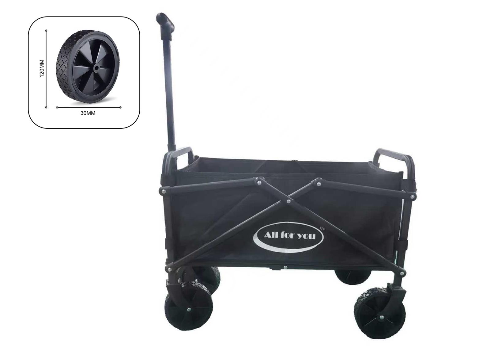 Collapsible Wagon Cart with Wheels Foldable - Folding Utility Heavy Duty Wagons Carts for Grocery Sports Garden Shopping Camping Wheelbarrows