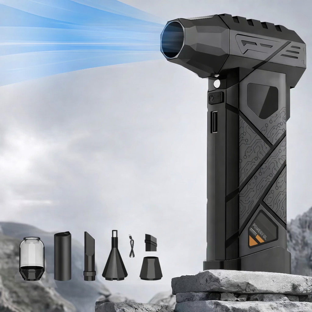 Wireless Air Blower – HFX-01 Turbo Compressed Duster with Strong Airflow & Power Bank