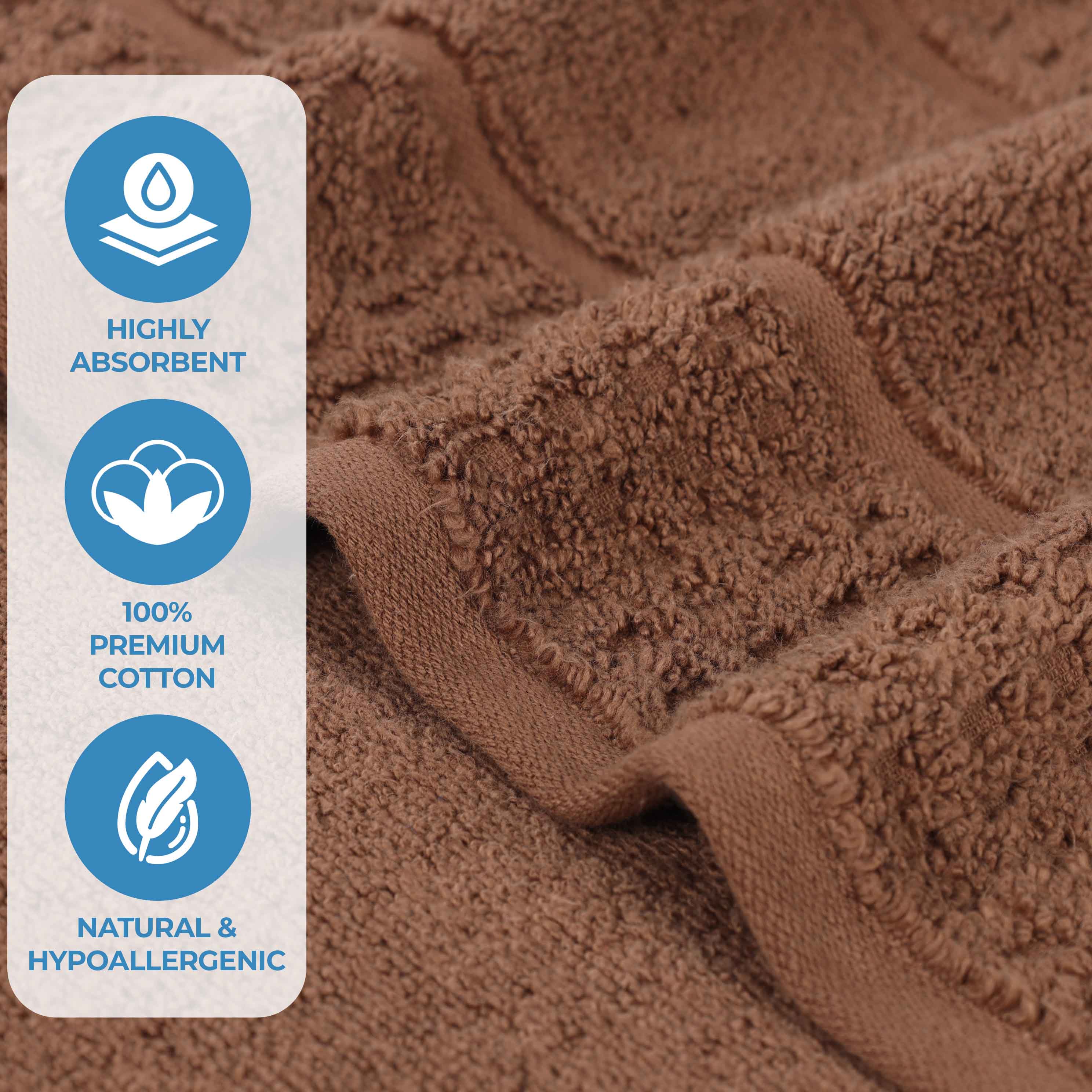 Napa Zero Twist Cotton Solid Waffle Honeycomb Bath Towel Set of 3 - Bath Towel by Superior Brand