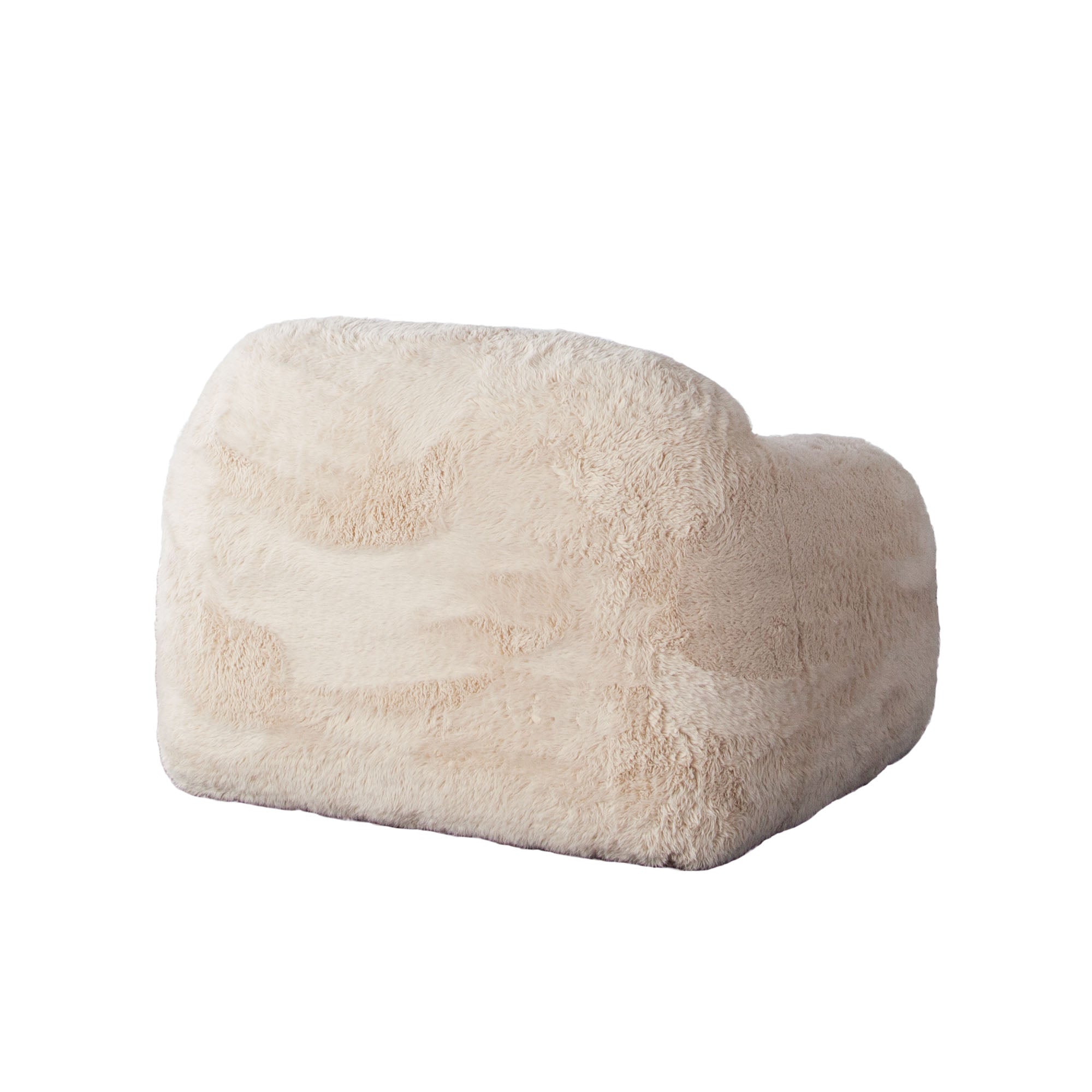 Dawson Accent Chair in Yak Sand Natural Faux Fur by Diamond Sofa