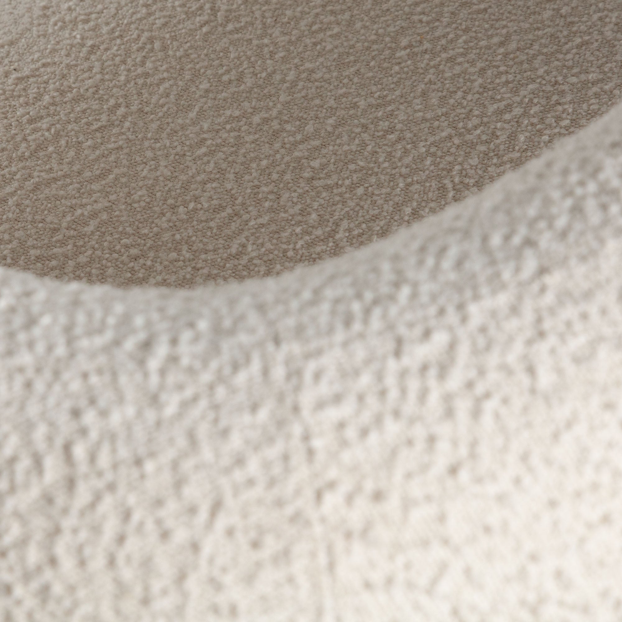 District Accent Chair in Ivory Boucle Fabric w/ Black Metal Frame by Diamond Sofa