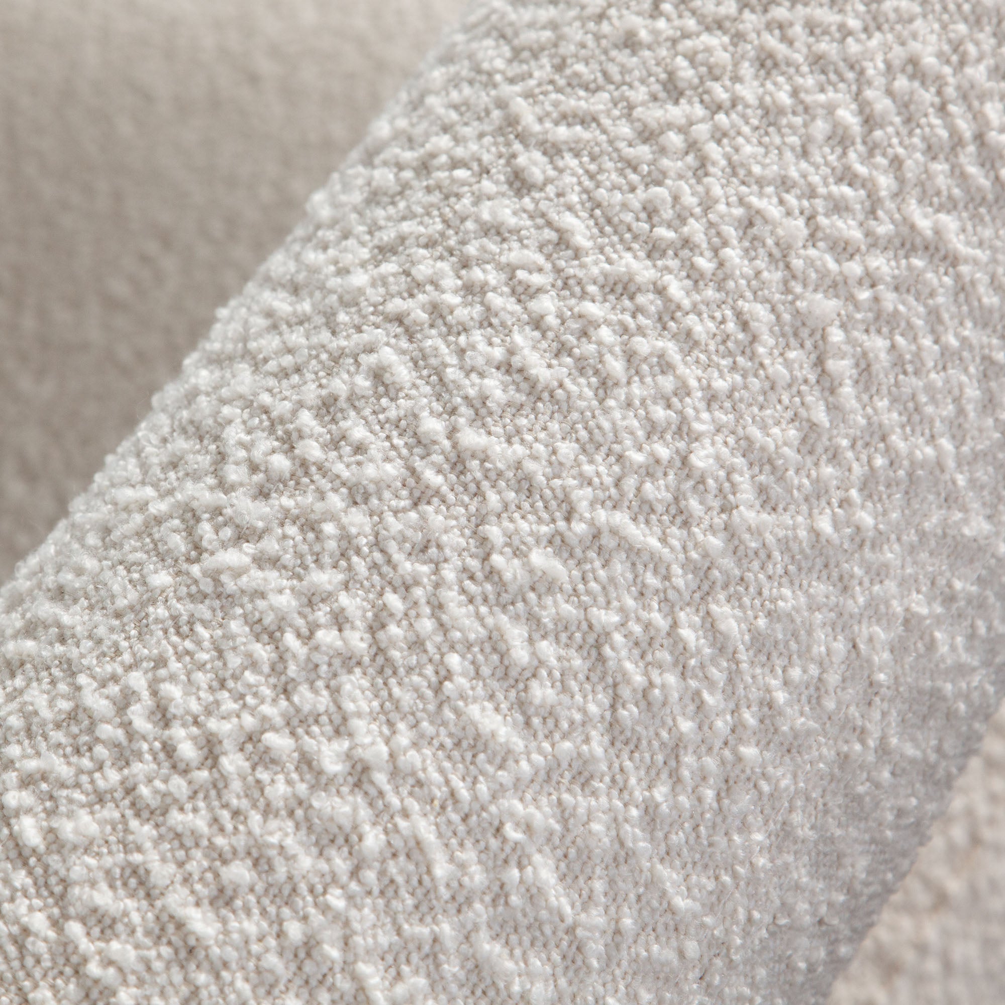 District Accent Chair in Ivory Boucle Fabric w/ Black Metal Frame by Diamond Sofa