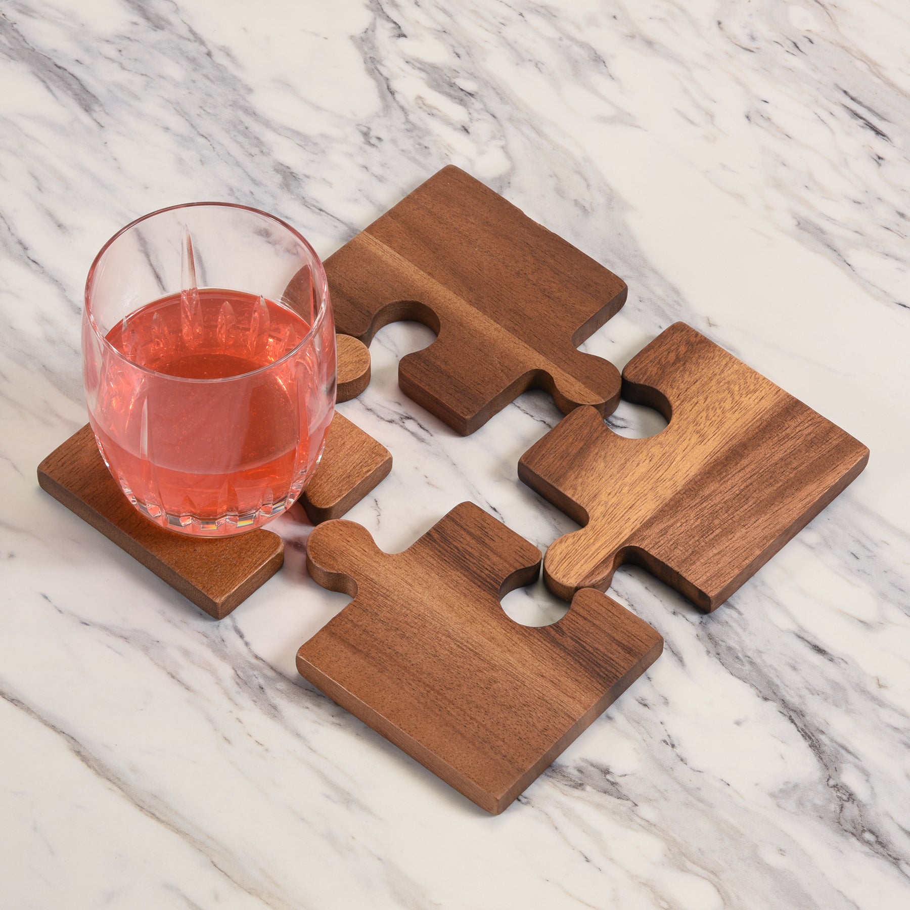 Puzzle Piece Coasters -Set of 4