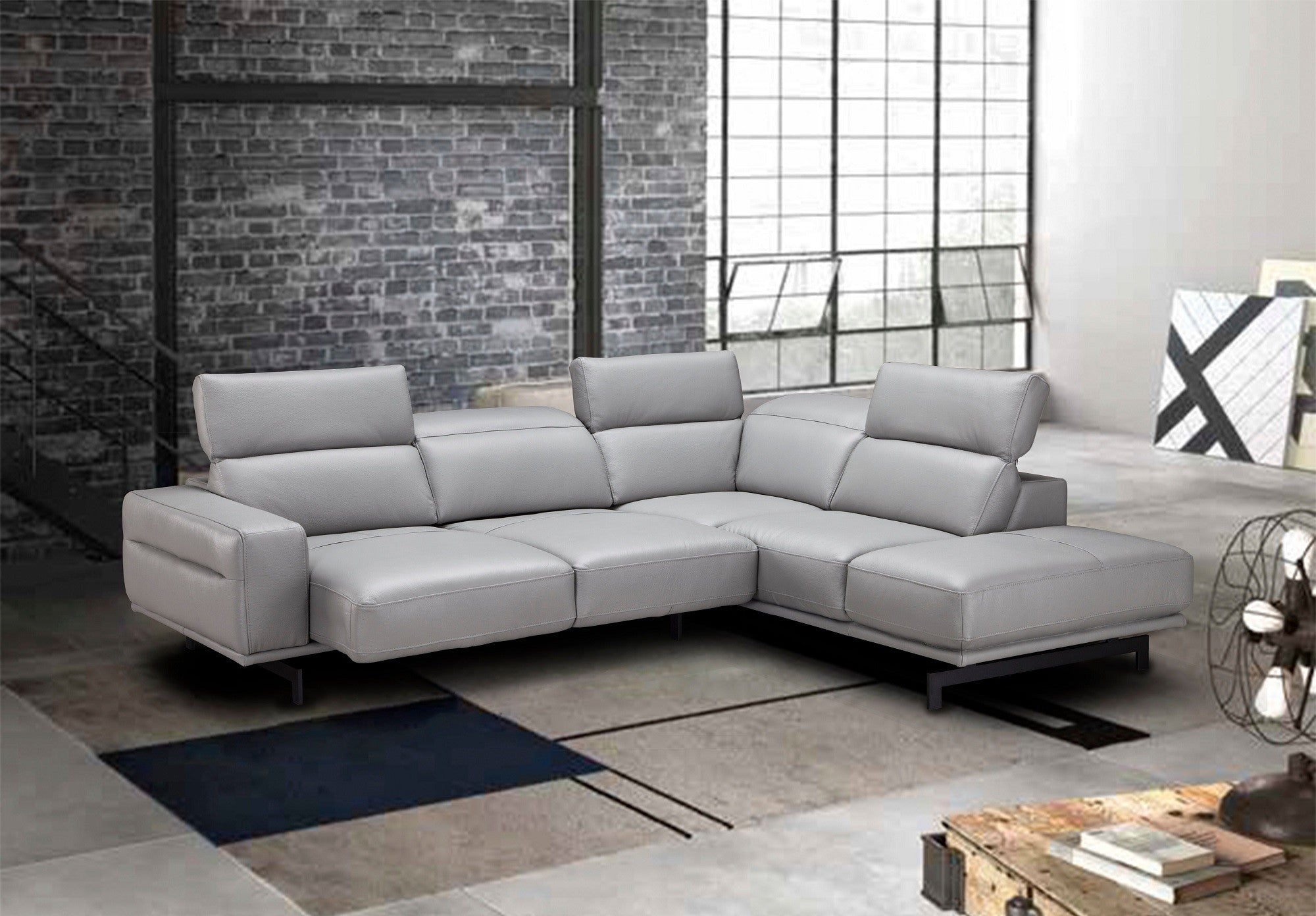 Davenport Leather Sectional J&M